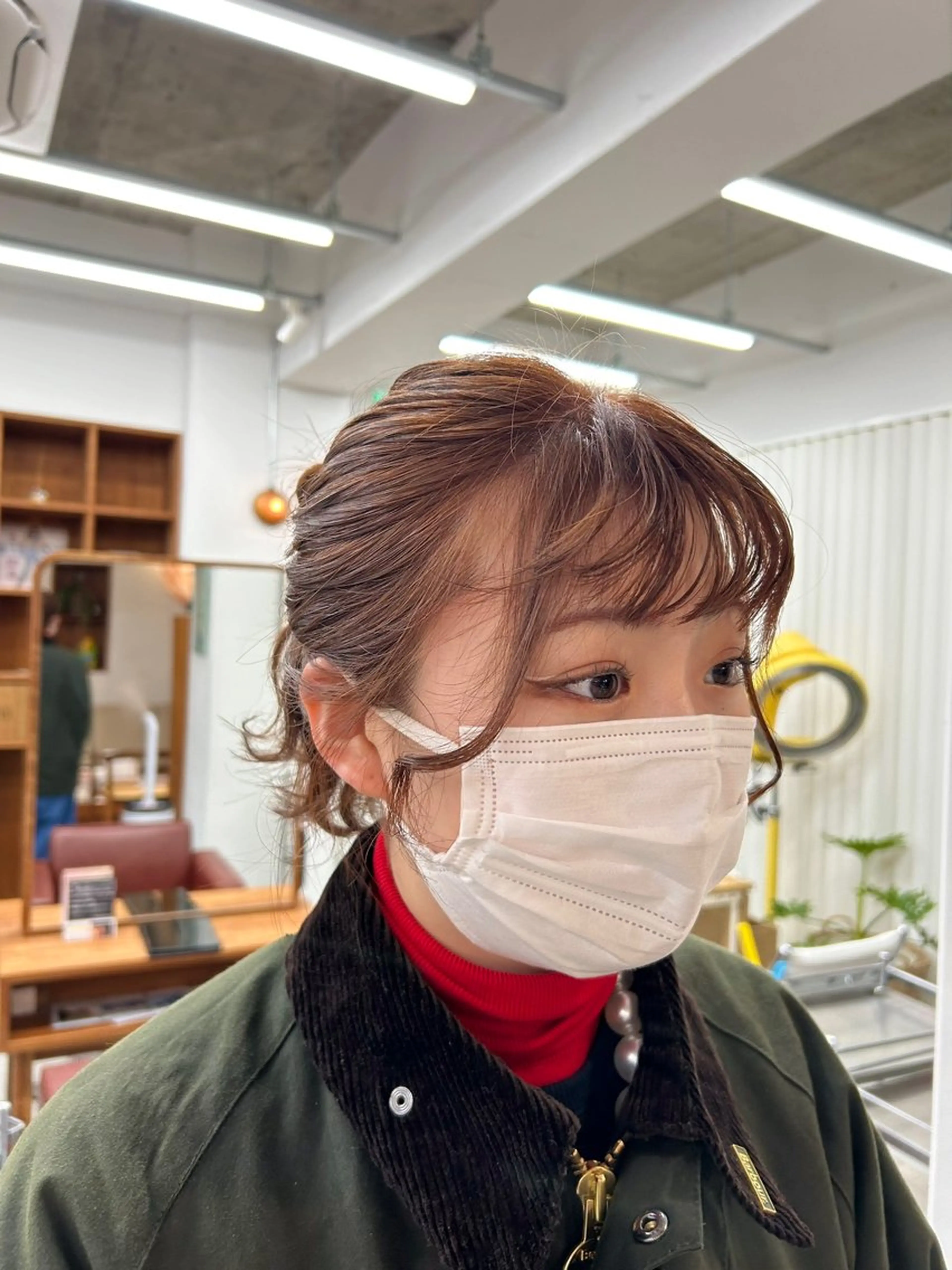 カラー ヘアアレンジ オレンジ 藤原 あかりのヘアスタイル