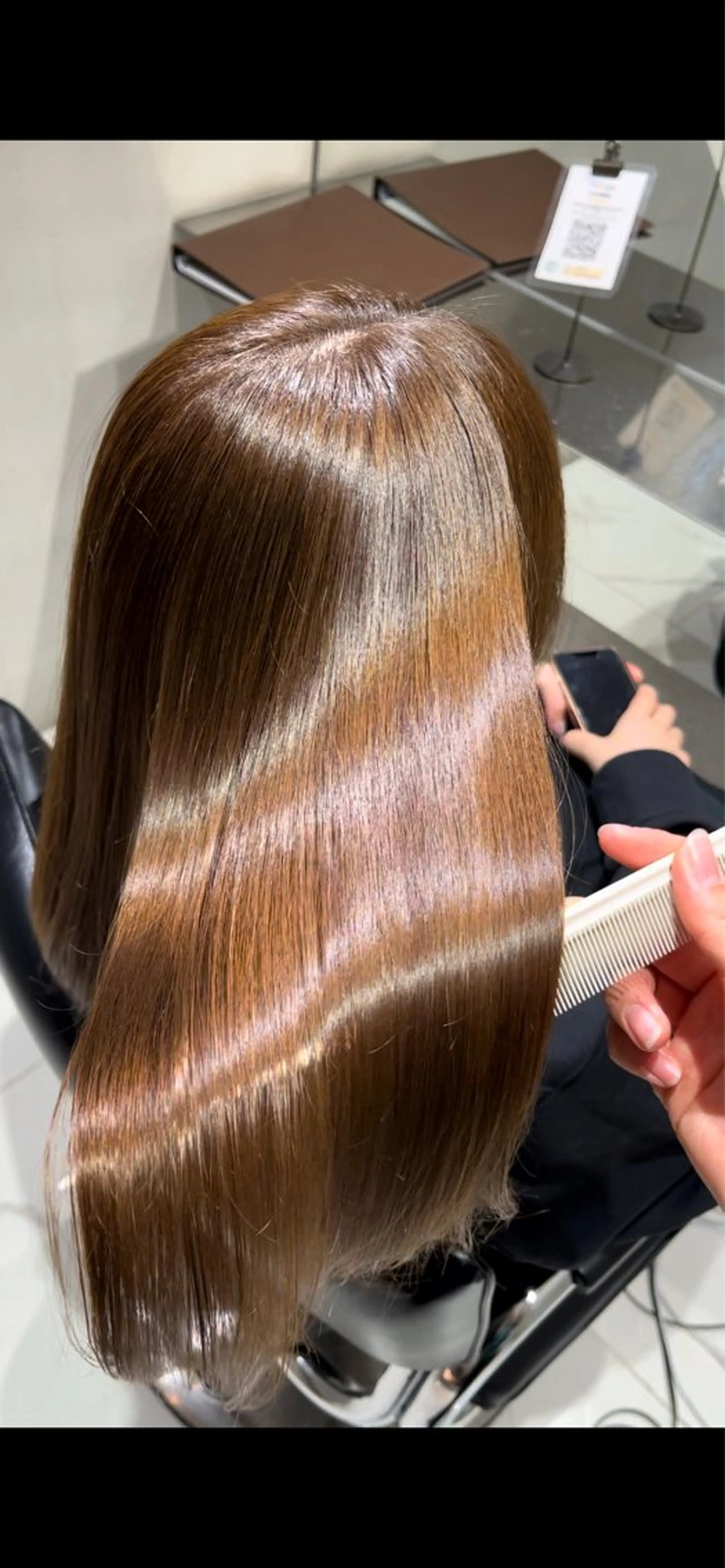 ロング カラー ゆあ♡ 髪質改善×美髪矯正のヘアスタイル