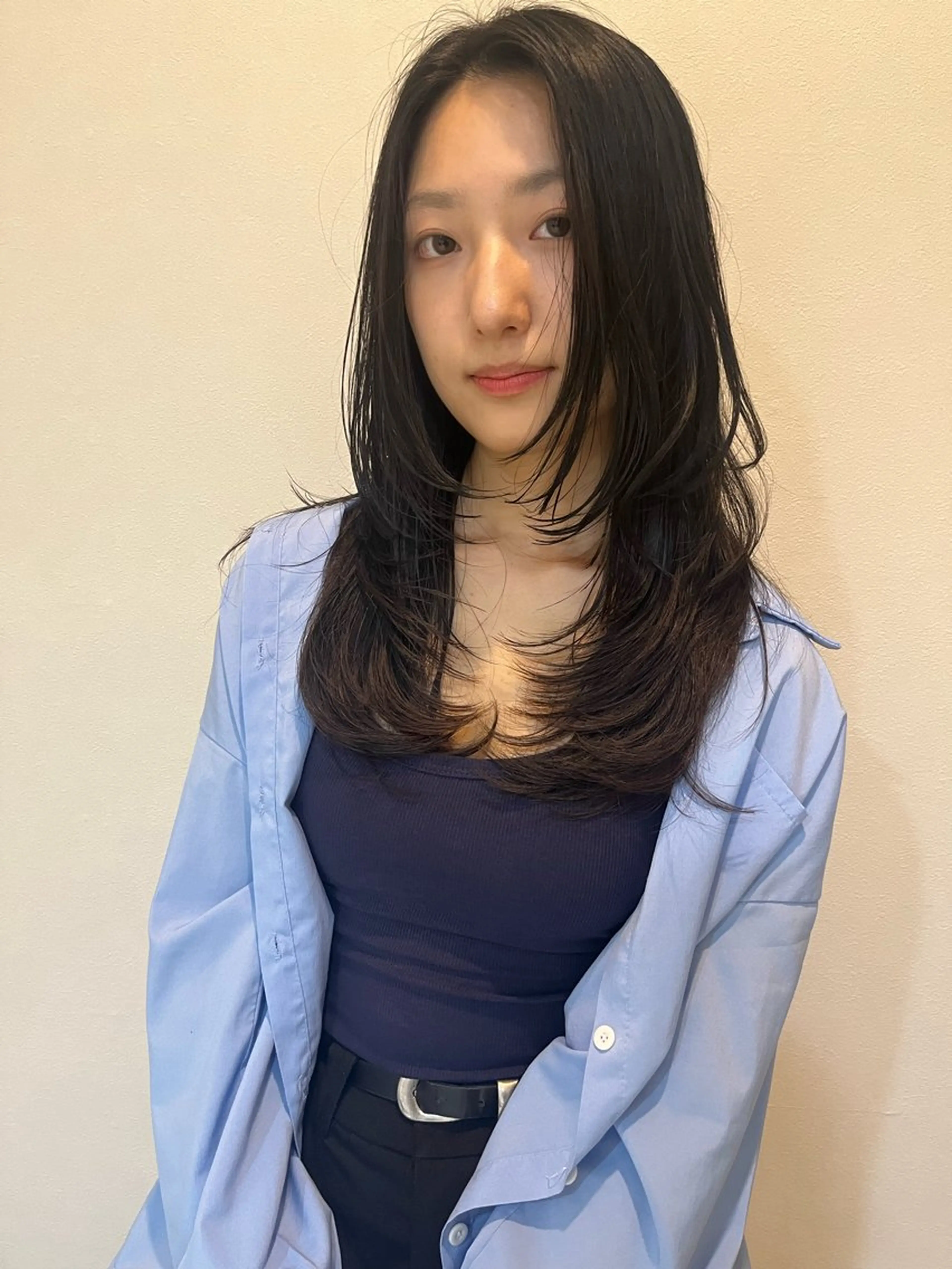 ロング 髪質改善 韓国風ヘア レイヤーカット カット ヘアカラー トリートメント 🎖髪質改善🎖 河越守のヘアスタイル