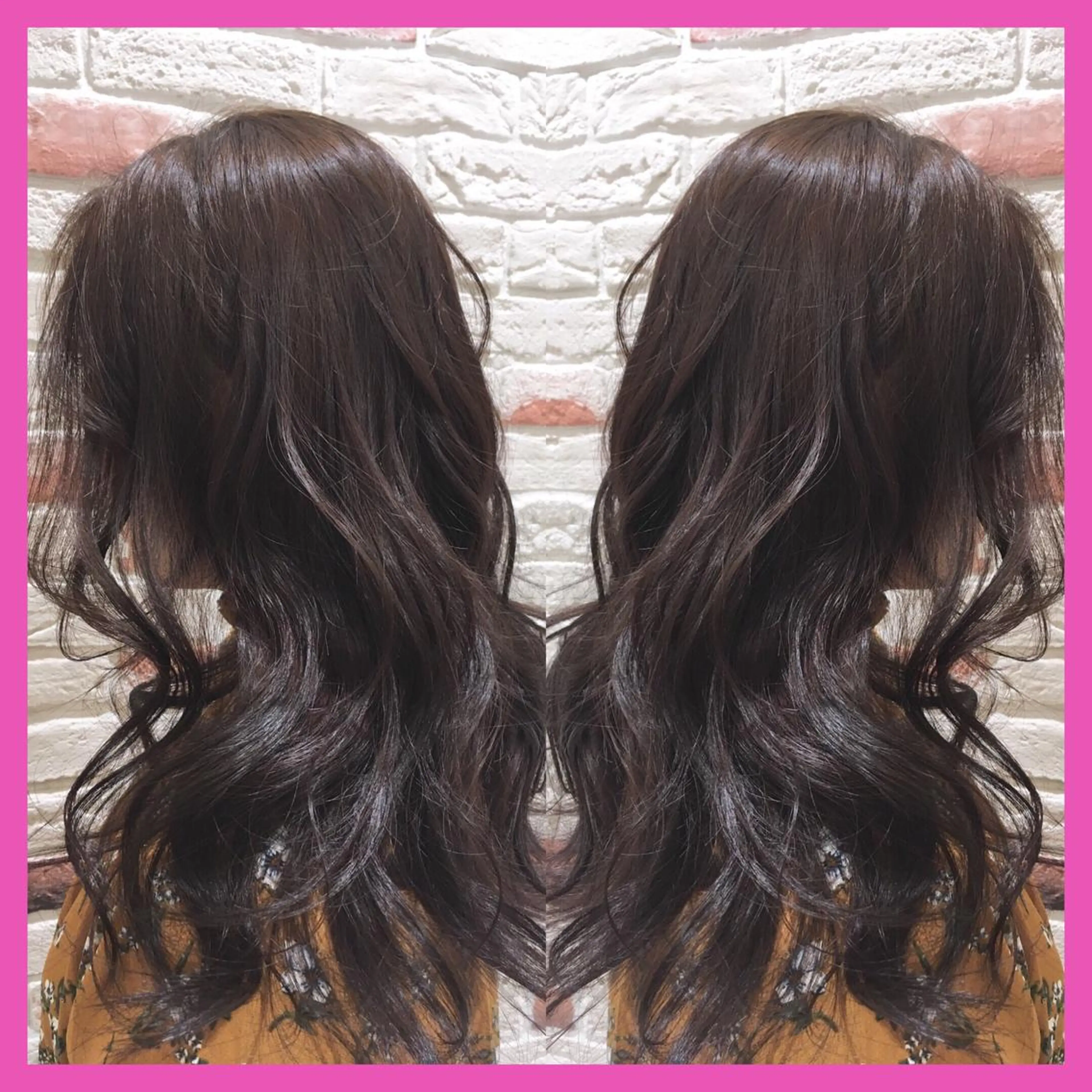 セミロング カラー ブラウンカラー 韓国ヘア🤍 NATSUNEのヘアスタイル