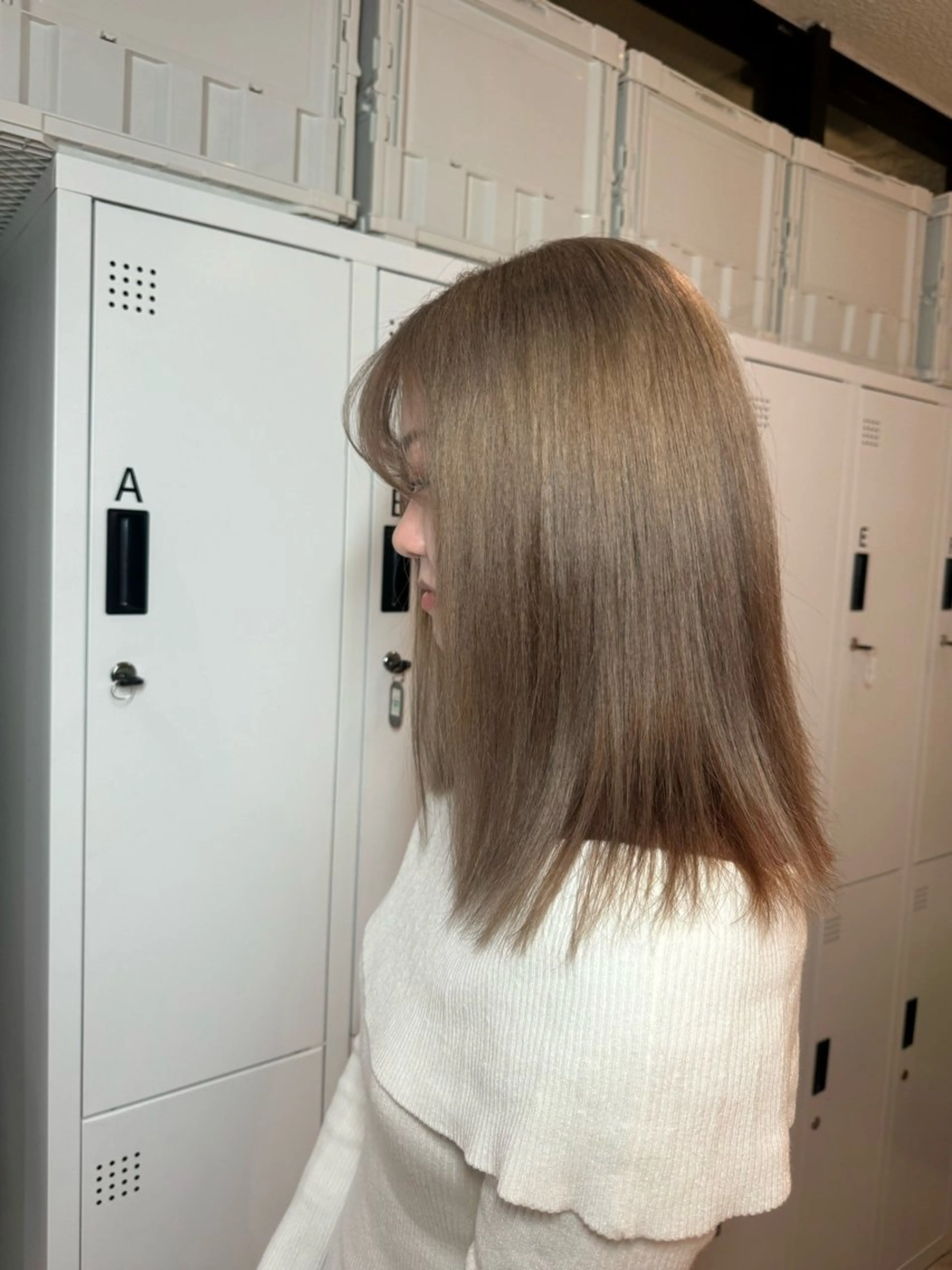 セミロング カラー ダブルカラー カット ヘアカラー オスズ 🎀´-のヘアスタイル