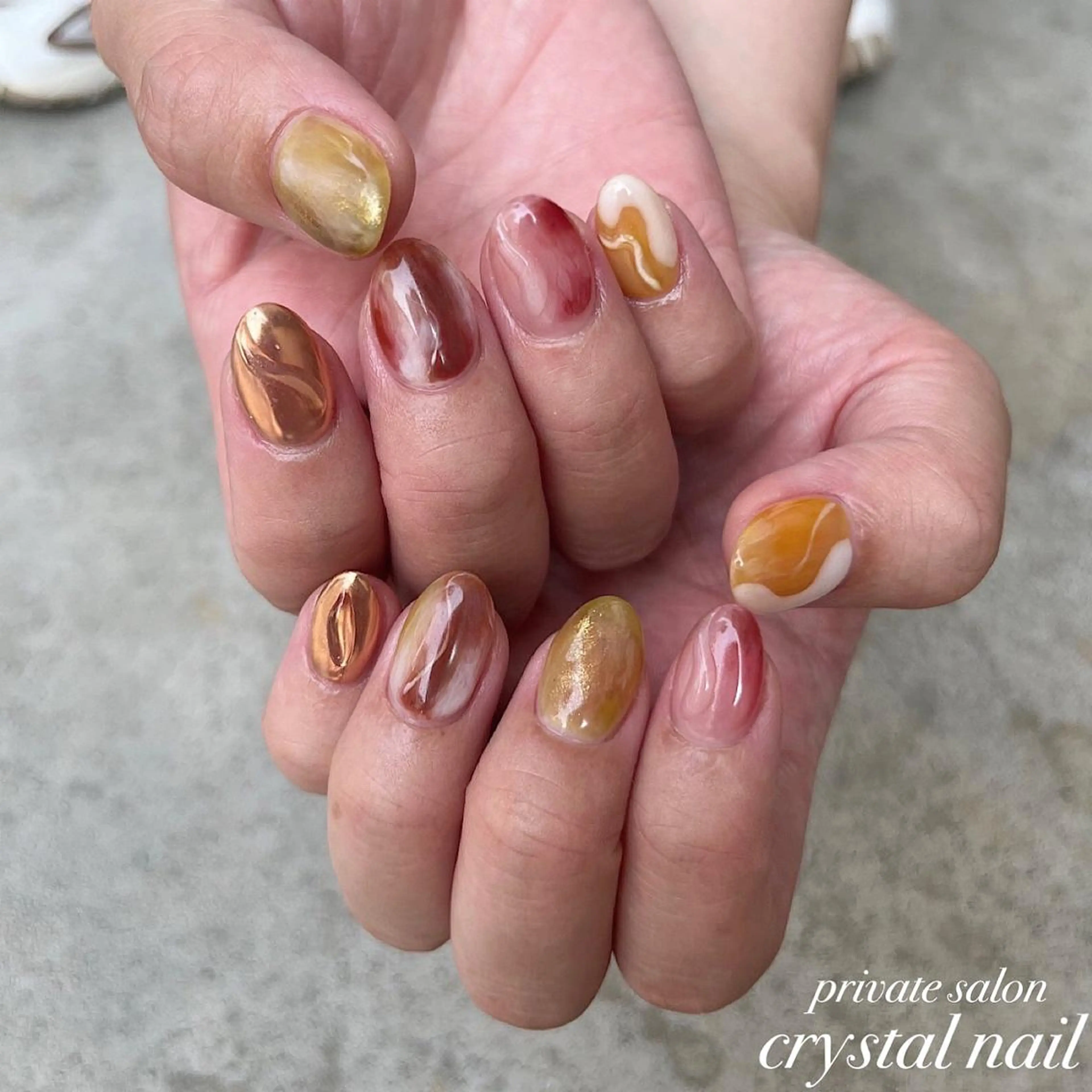 ネイル ニュアンスネイル Crystal Nailのネイルデザイン