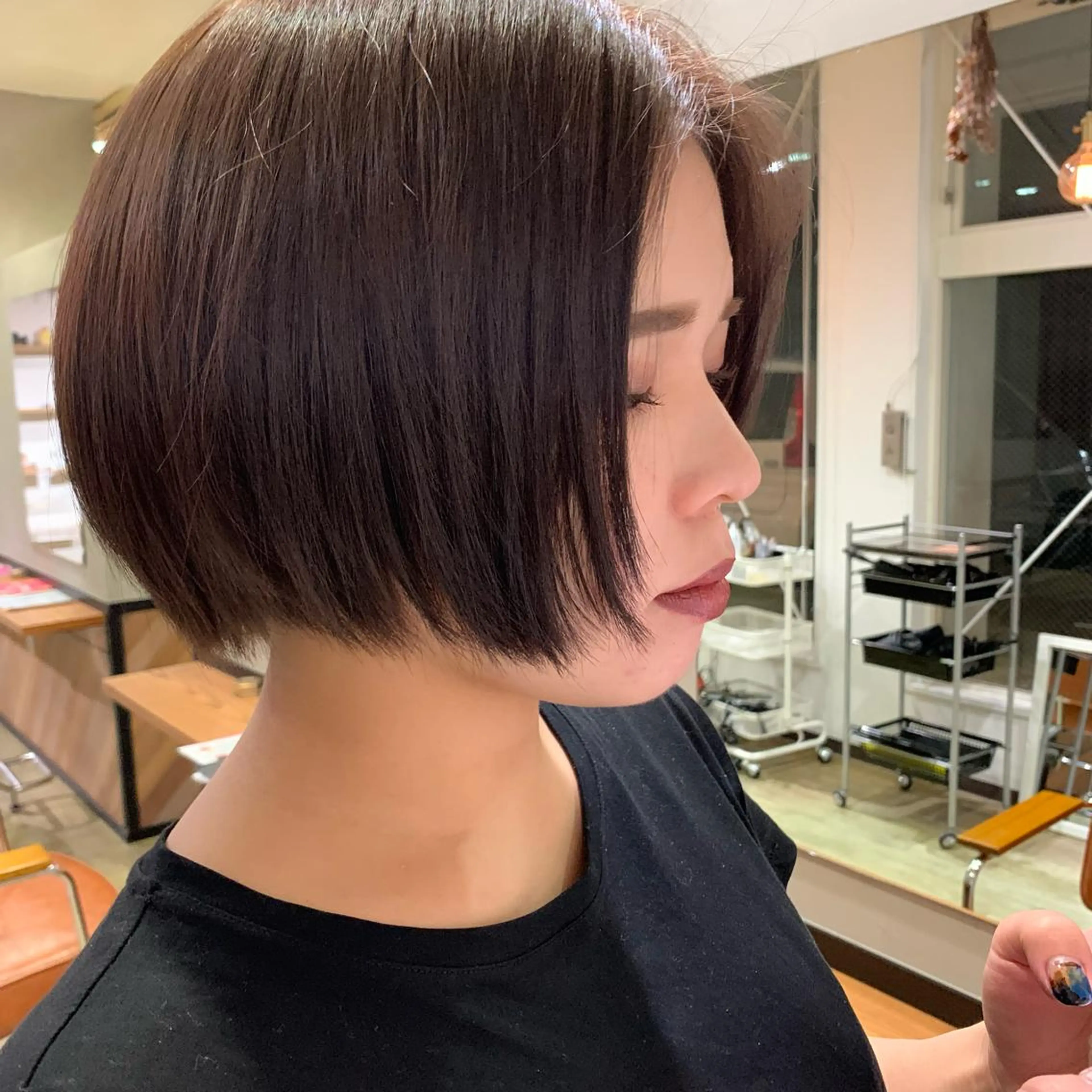 ミディアム カラー ブラウンカラー ラベンダーカラー ラベンダーブラウン OLTI所属・中村 勇星のヘアスタイル