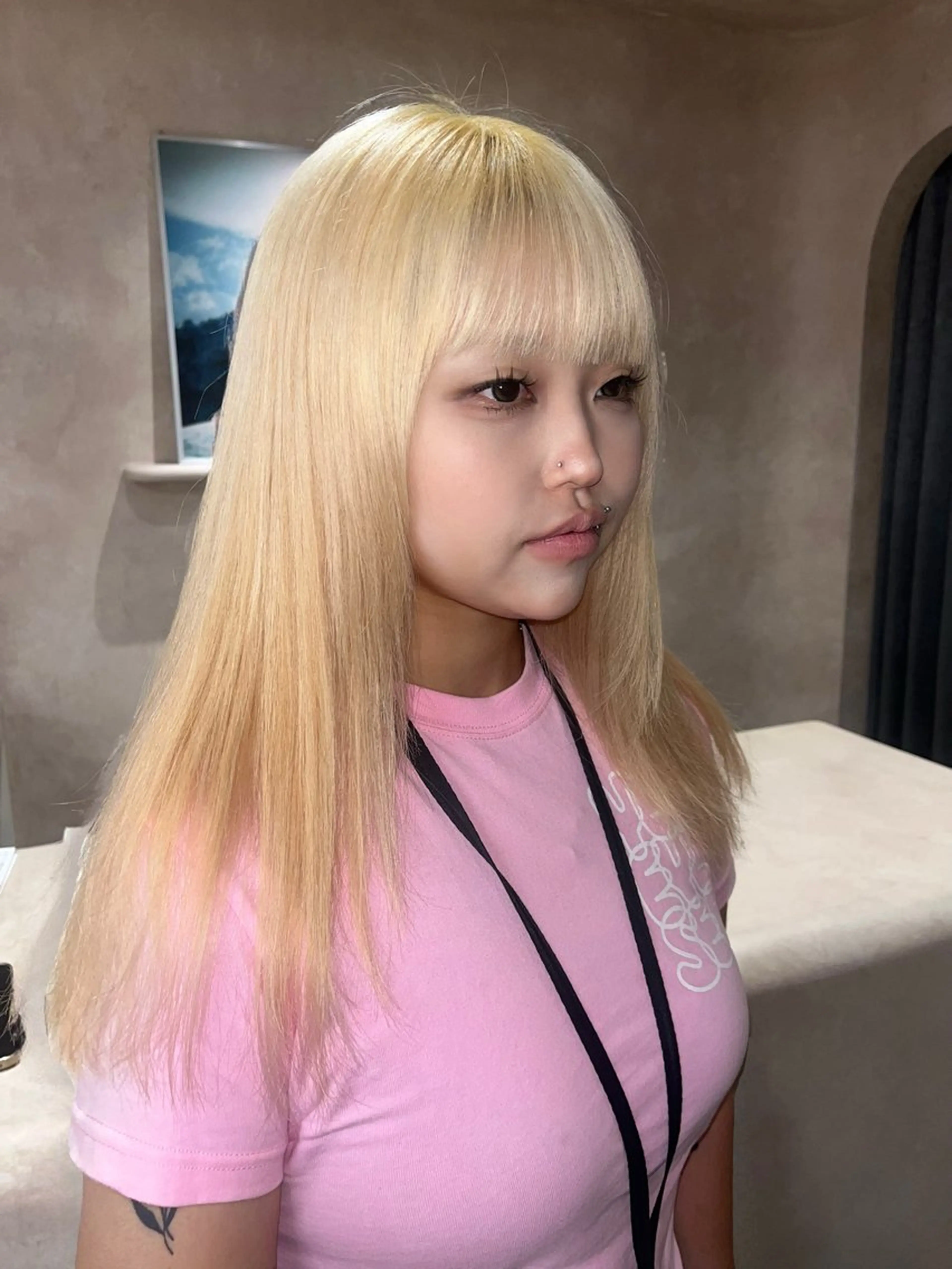 ロング カラー ブロンド ヘアカラー Bërg所属・Bërg mimi ‎ ౨ৎ⋆のヘアスタイル
