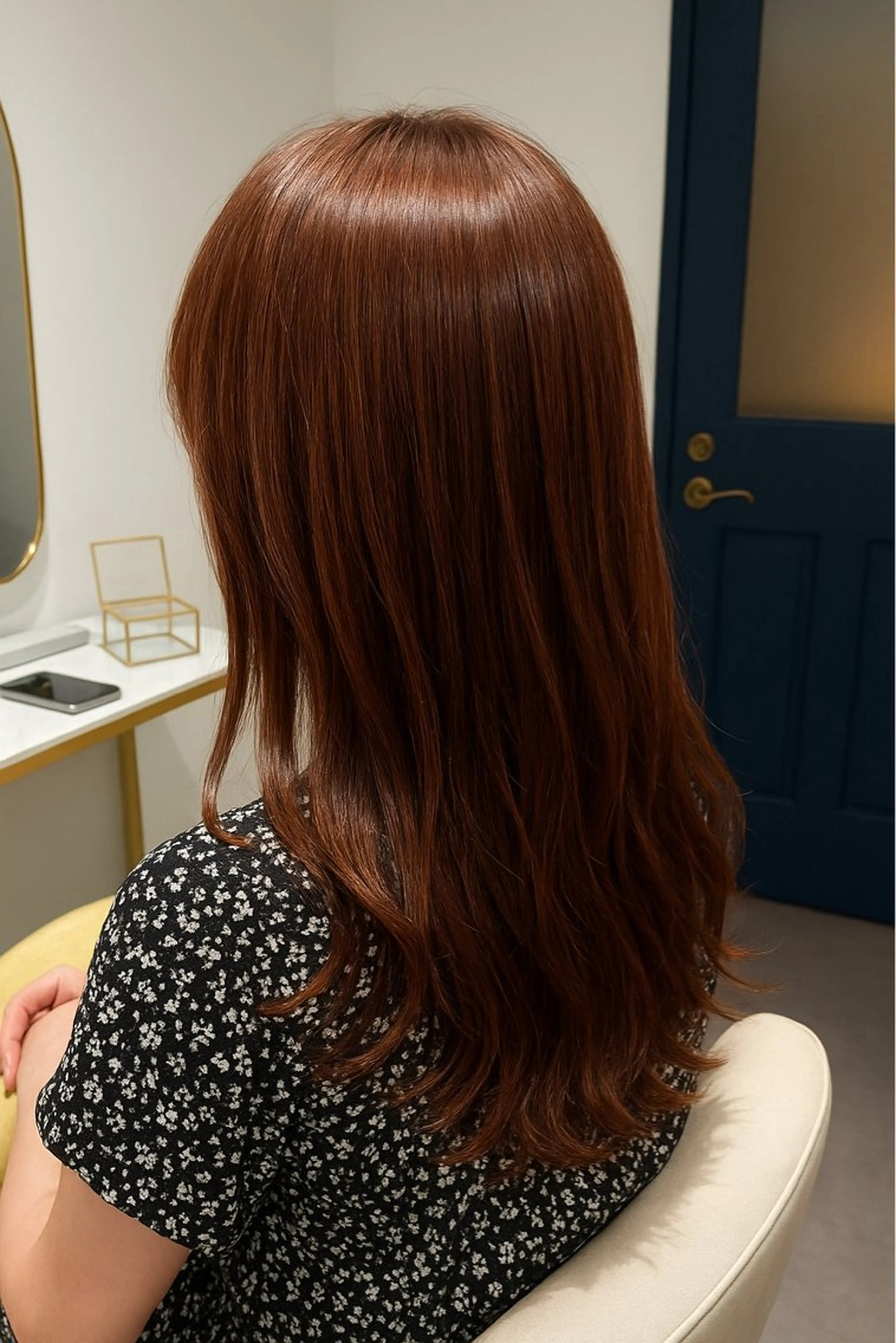 セミロング セミロングパーマ ボブ ハイライト 髪質改善 韓国風ヘア カット ヘアカラー トリートメント The Apartment of Solon Citta 船橋609所属・髪質改善/縮毛矯正/ 美髪/個室/ハラのヘアスタイル