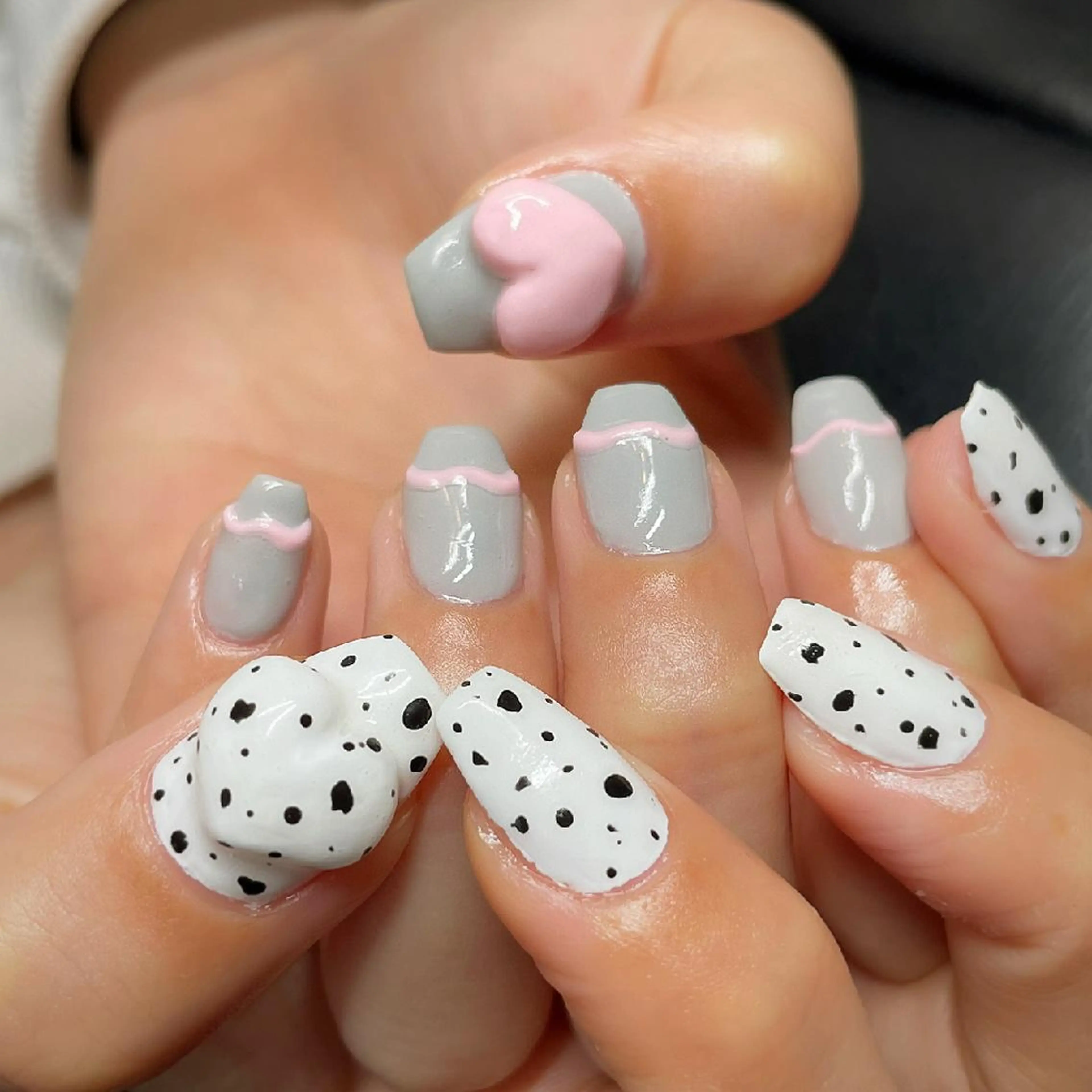 ネイル ハート ハンドネイル フットネイル AQUA NAIL所属・AQUA NAILのネイルデザイン