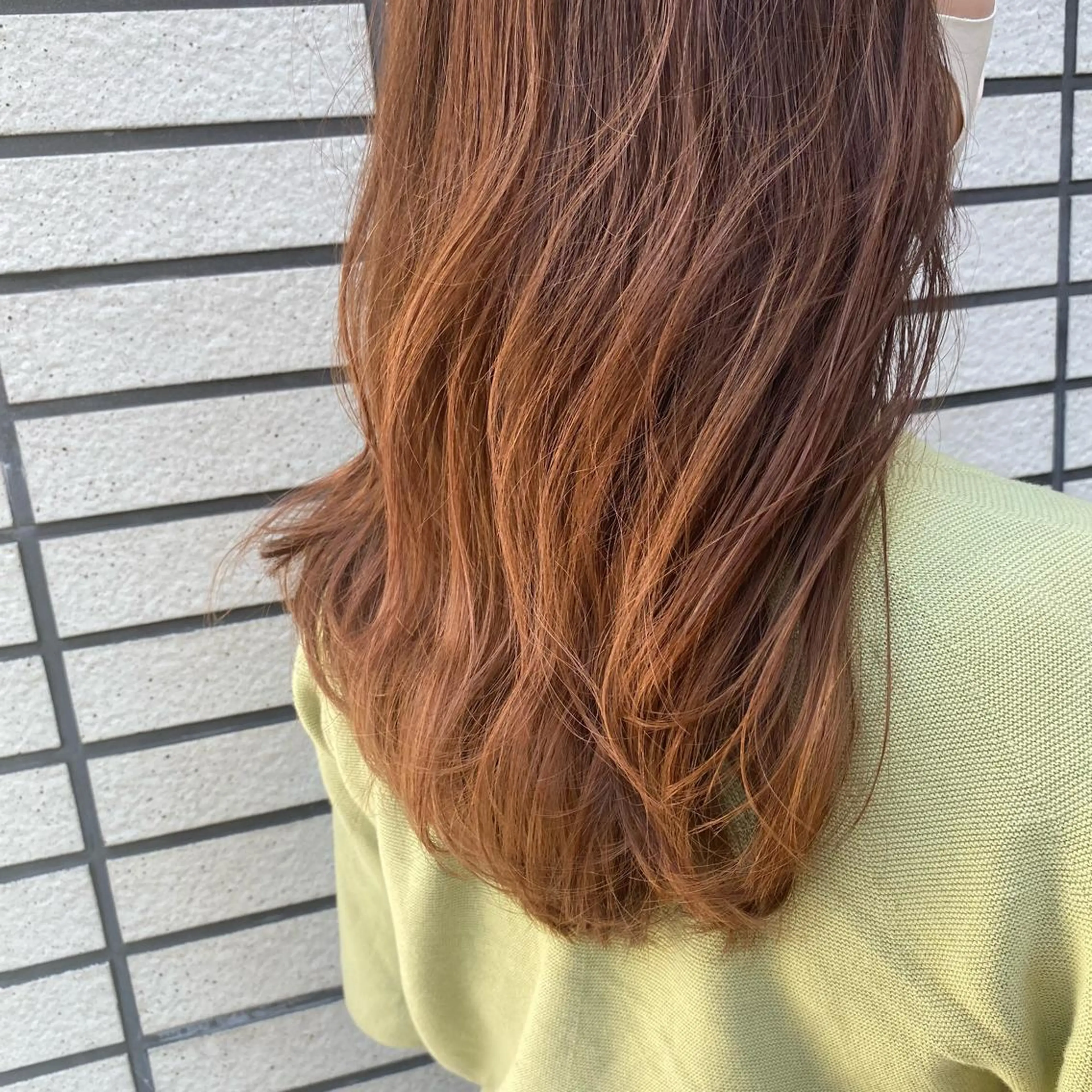 ロング カラー ブラウンカラー ピンクカラー ピンクブラウン RURI韓国ボブ 🇰🇷タッセルボブのヘアスタイル