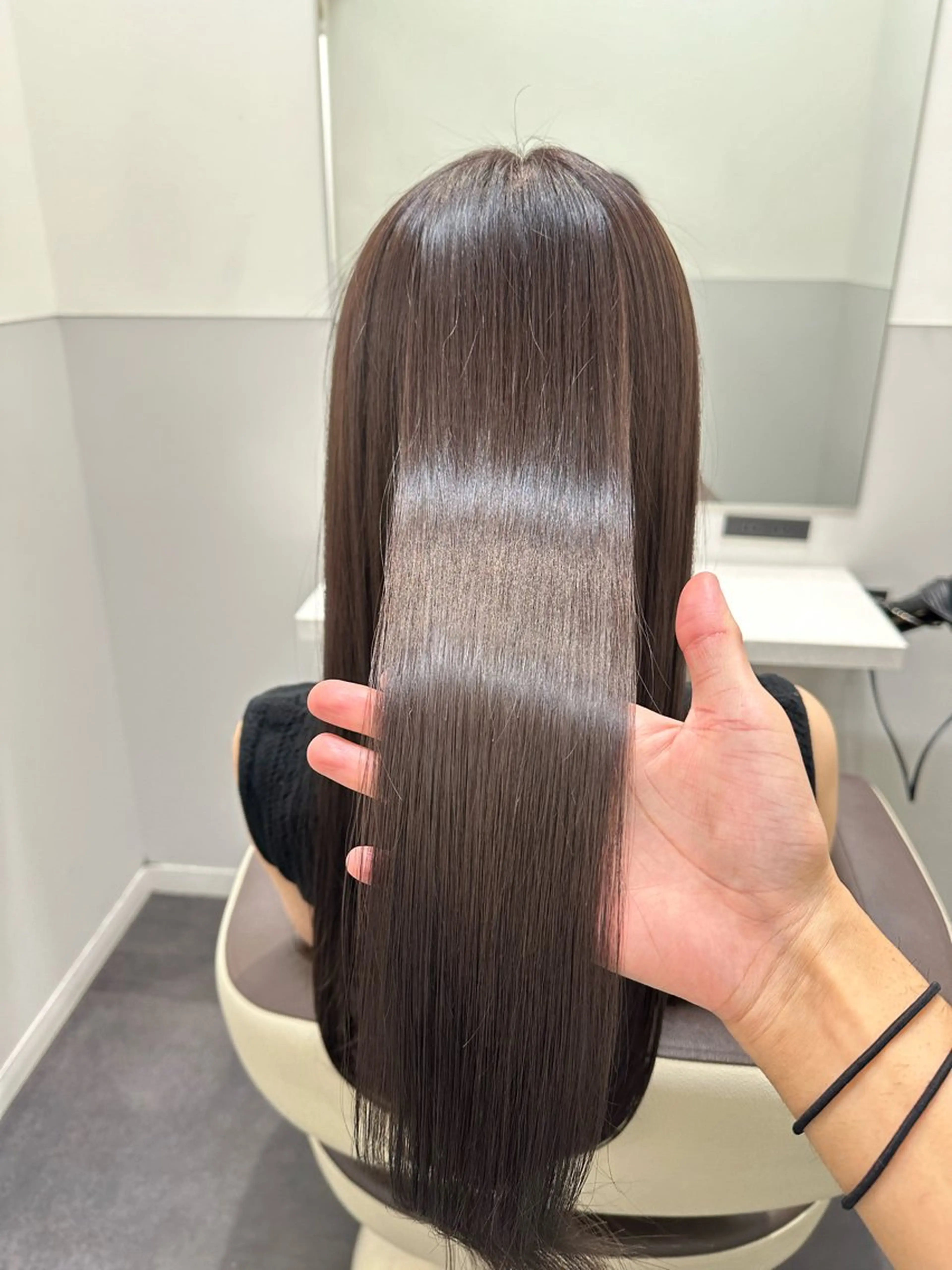 ロング カラー 透明感カラー グレージュ オレンジ トリートメント カット ヘアカラー トリートメント 【レイヤー/韓国風 /髪質改善】RINのヘアスタイル