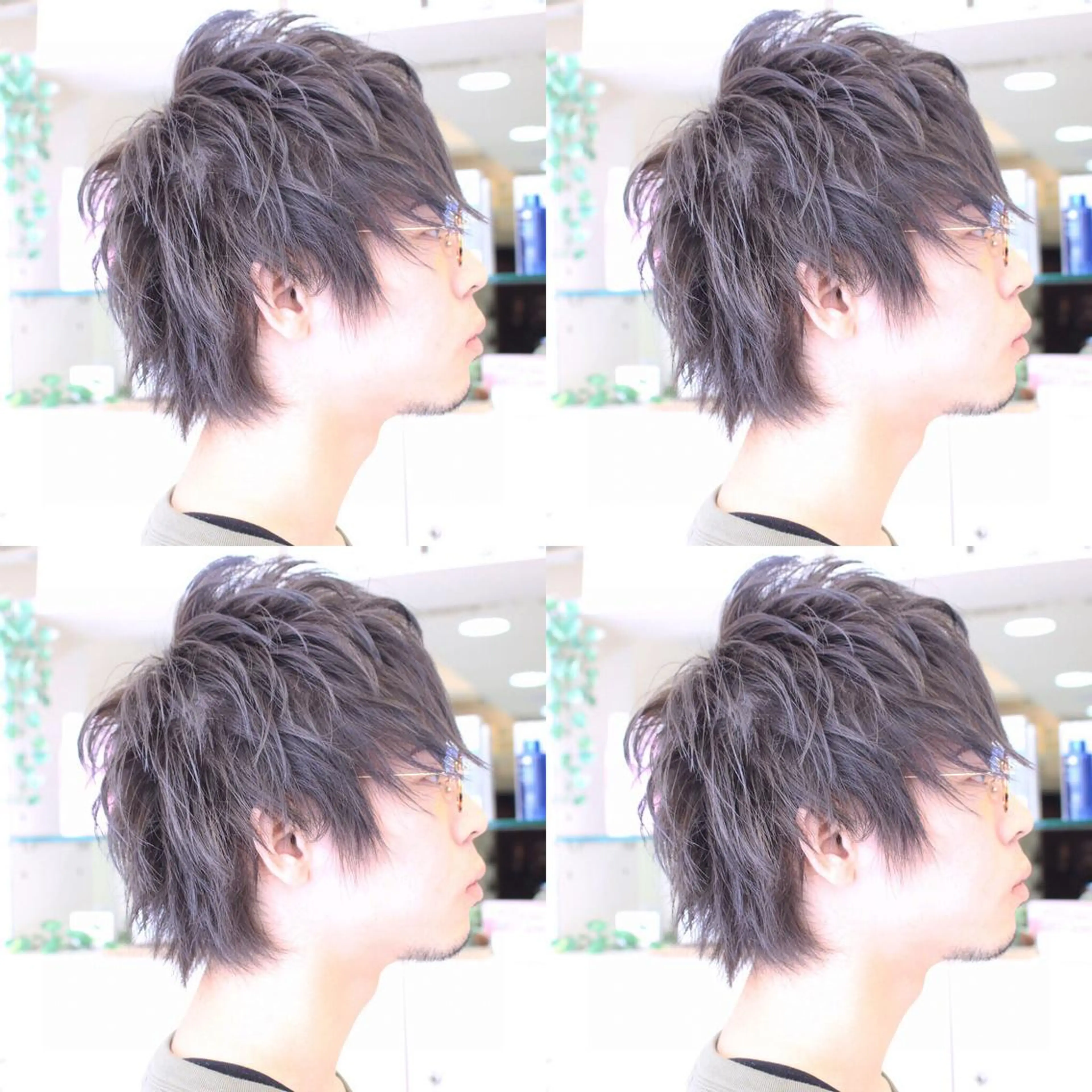 カラー メンズ 松本 美香のヘアスタイル