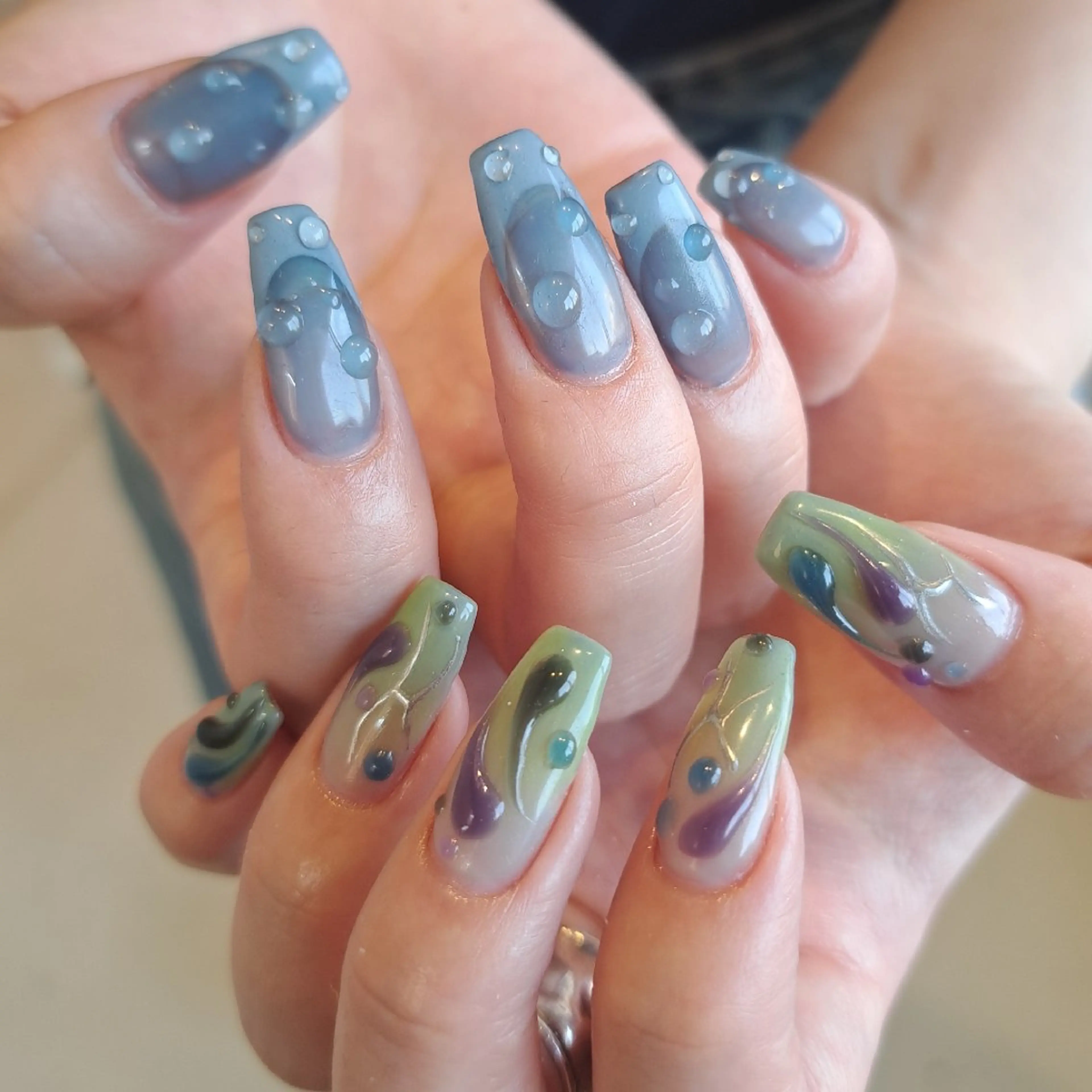 ネイル アートネイル フレンチネイル ジェルネイル 持ち込み ぷっくりネイル Nail mood /アートし放題のネイルデザイン