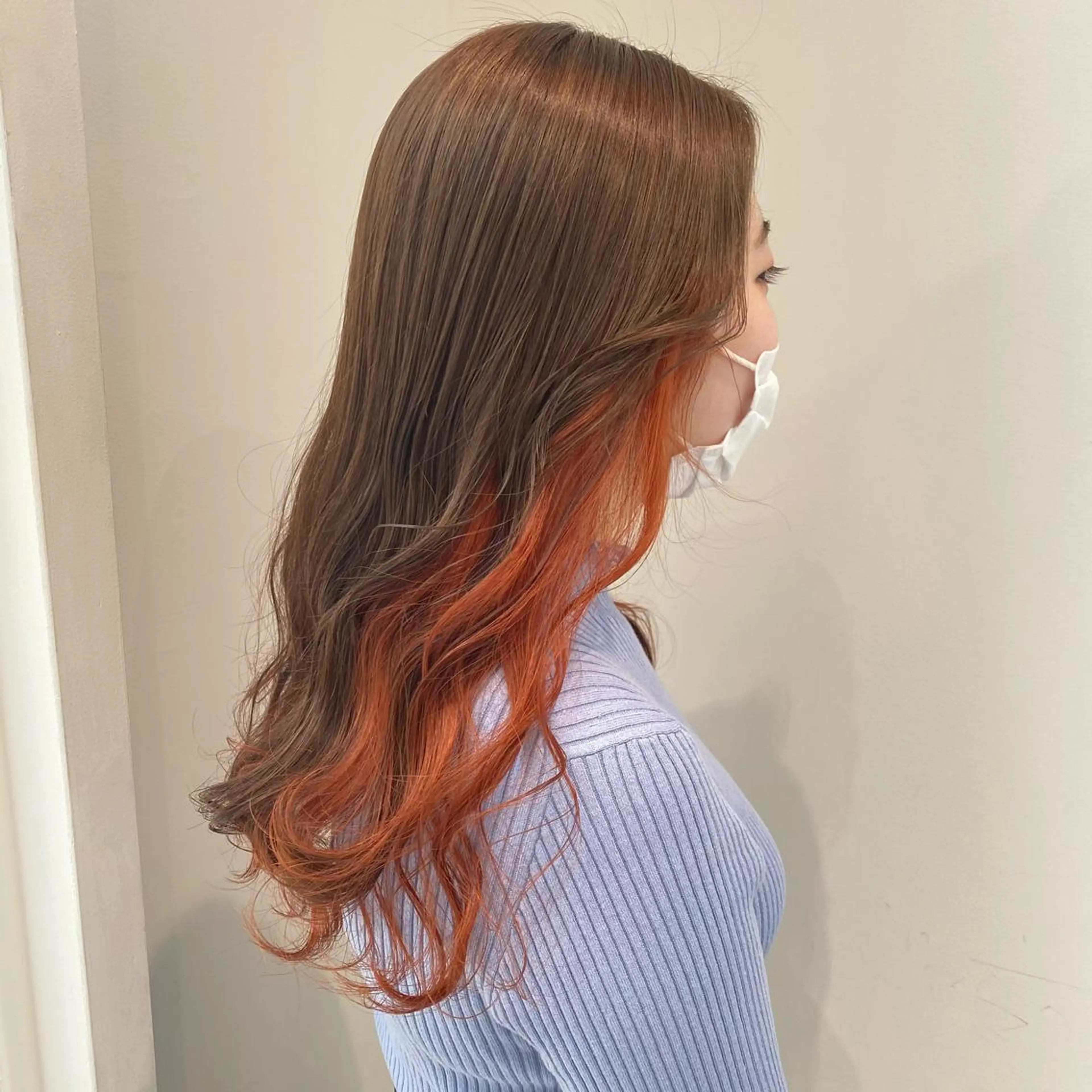 セミロング カラー ヘアアレンジ GO TODAY SHAiRE SALON  原宿verno店所属・完全💗マンツーマン marinのヘアスタイル