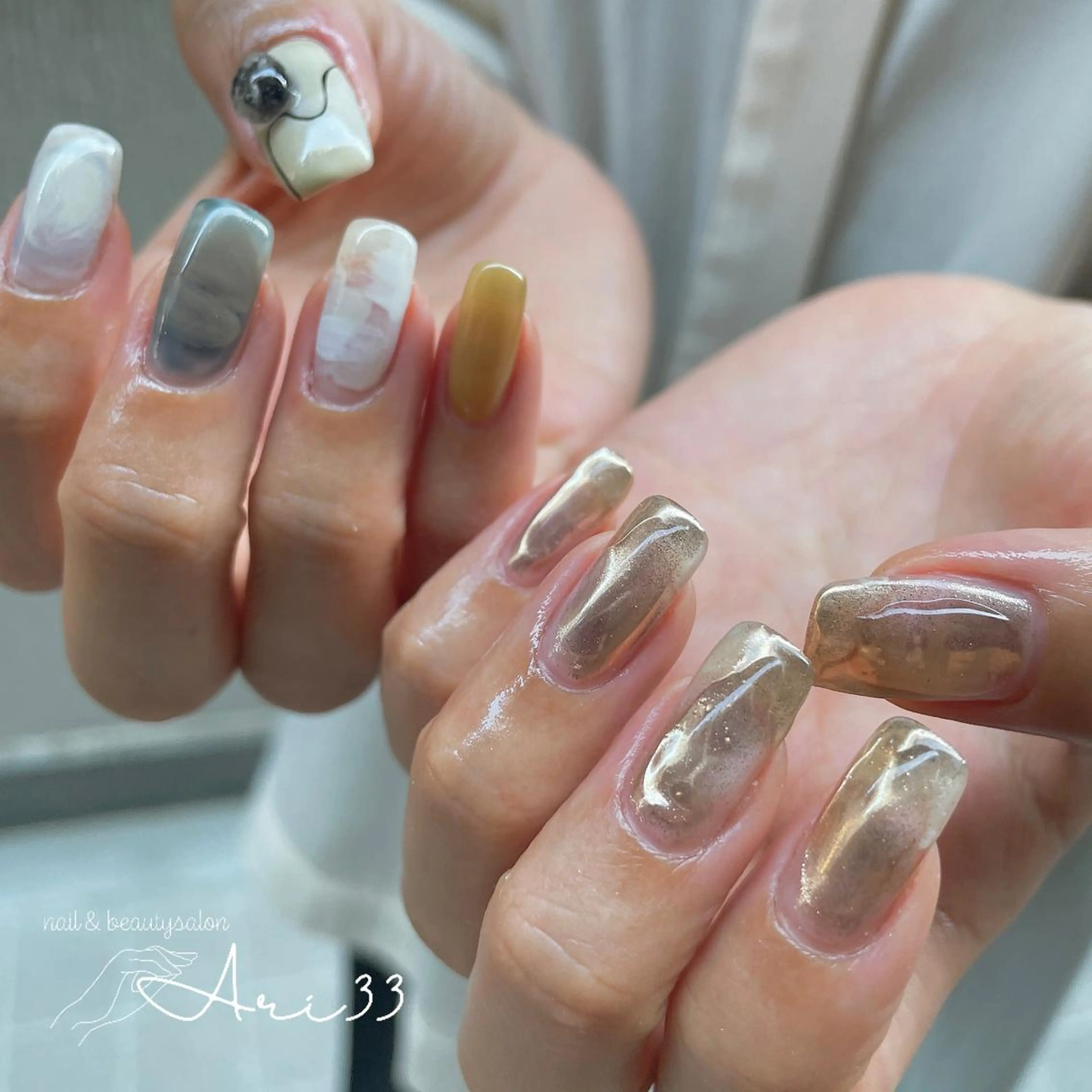 ネイル ハンドネイル プライベートサロン Ari33nailのネイルデザイン