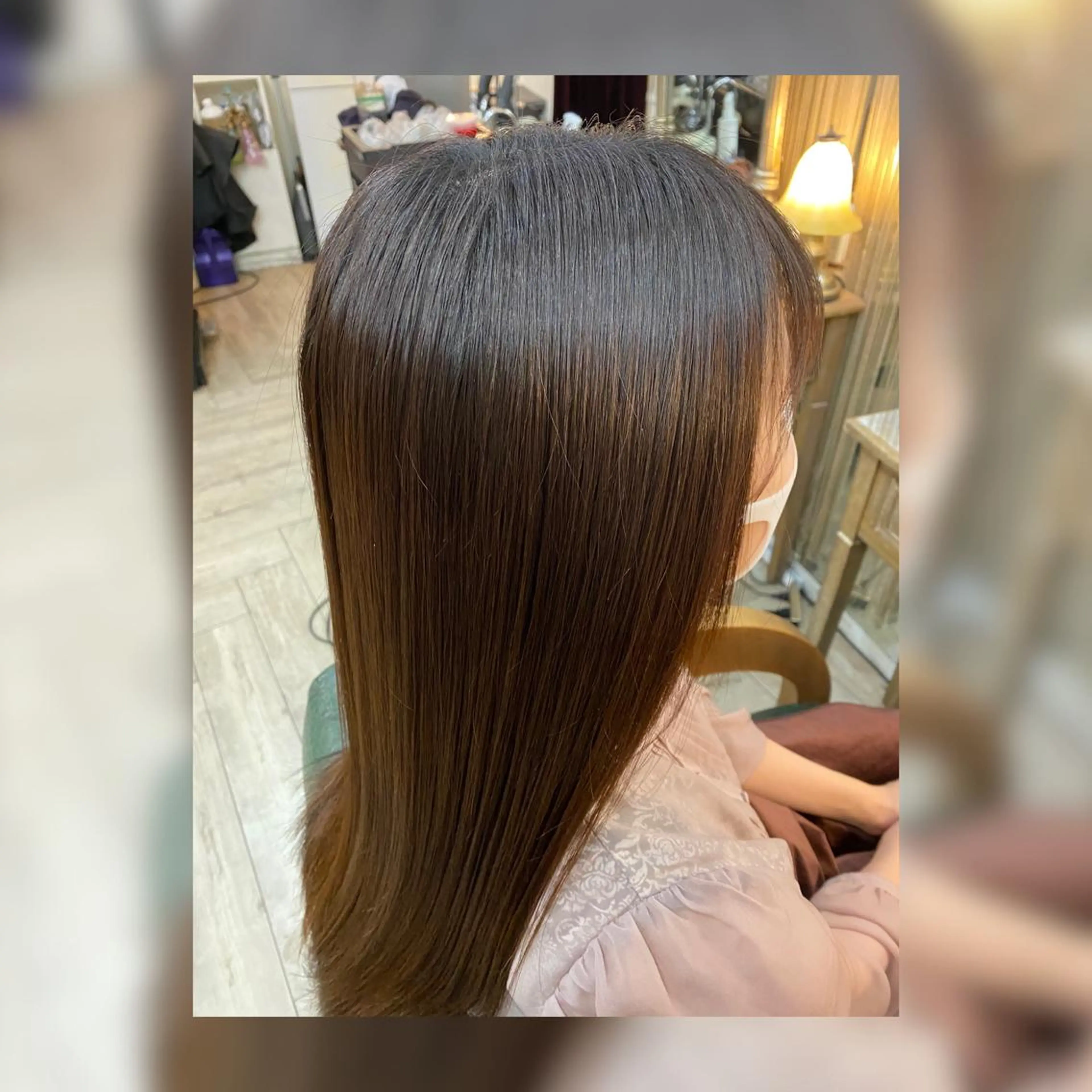ロング カラー トリートメント 酸熱トリートメント WELLM表参道 高杉梨鬼也のヘアスタイル