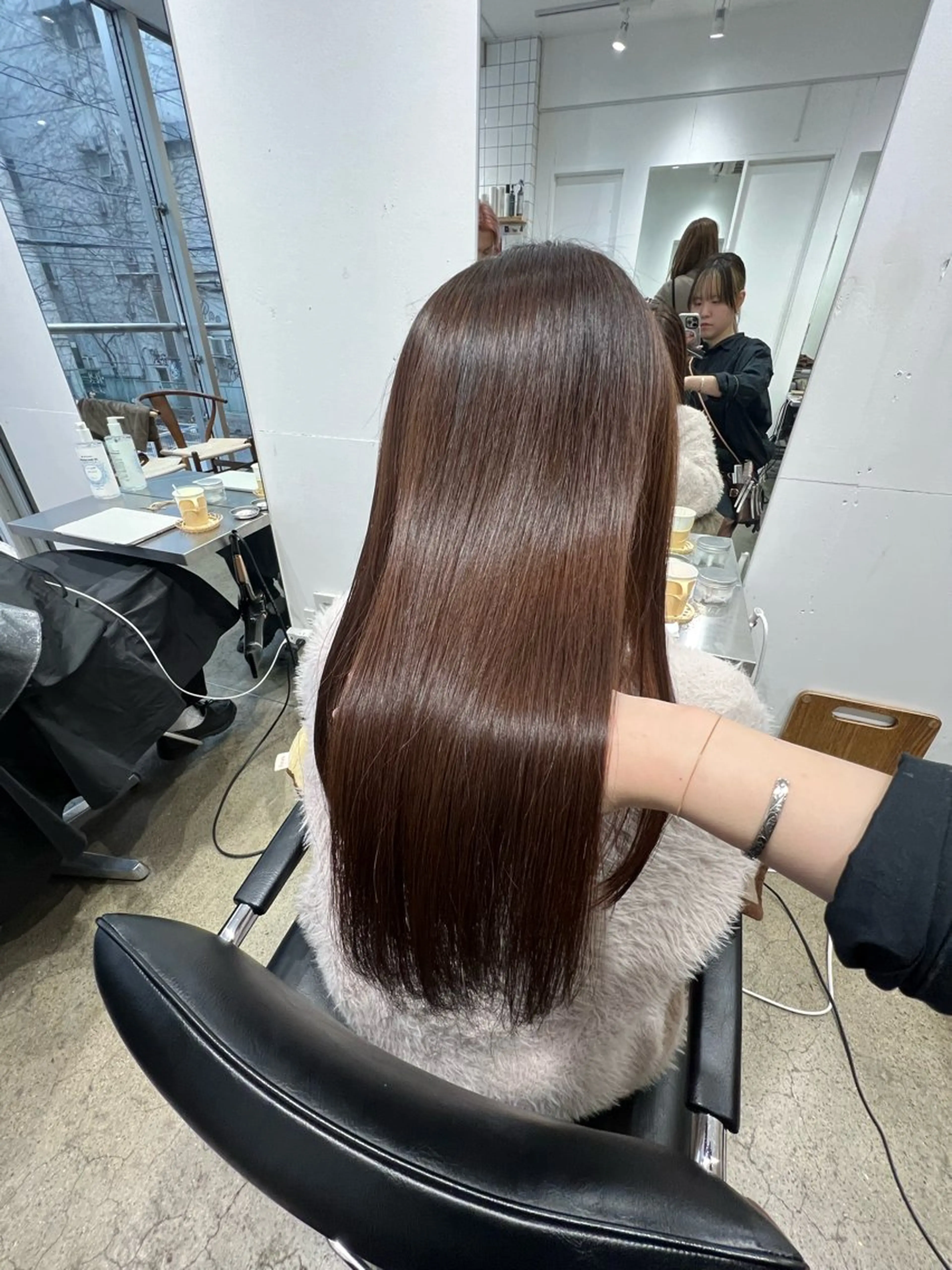 ロング カラー パーマ ブリーチ 髪質改善 ヘアカラー 縮毛矯正 トリートメント ✨髪質改善矯正× ブリーチ✨YU-KIのヘアスタイル