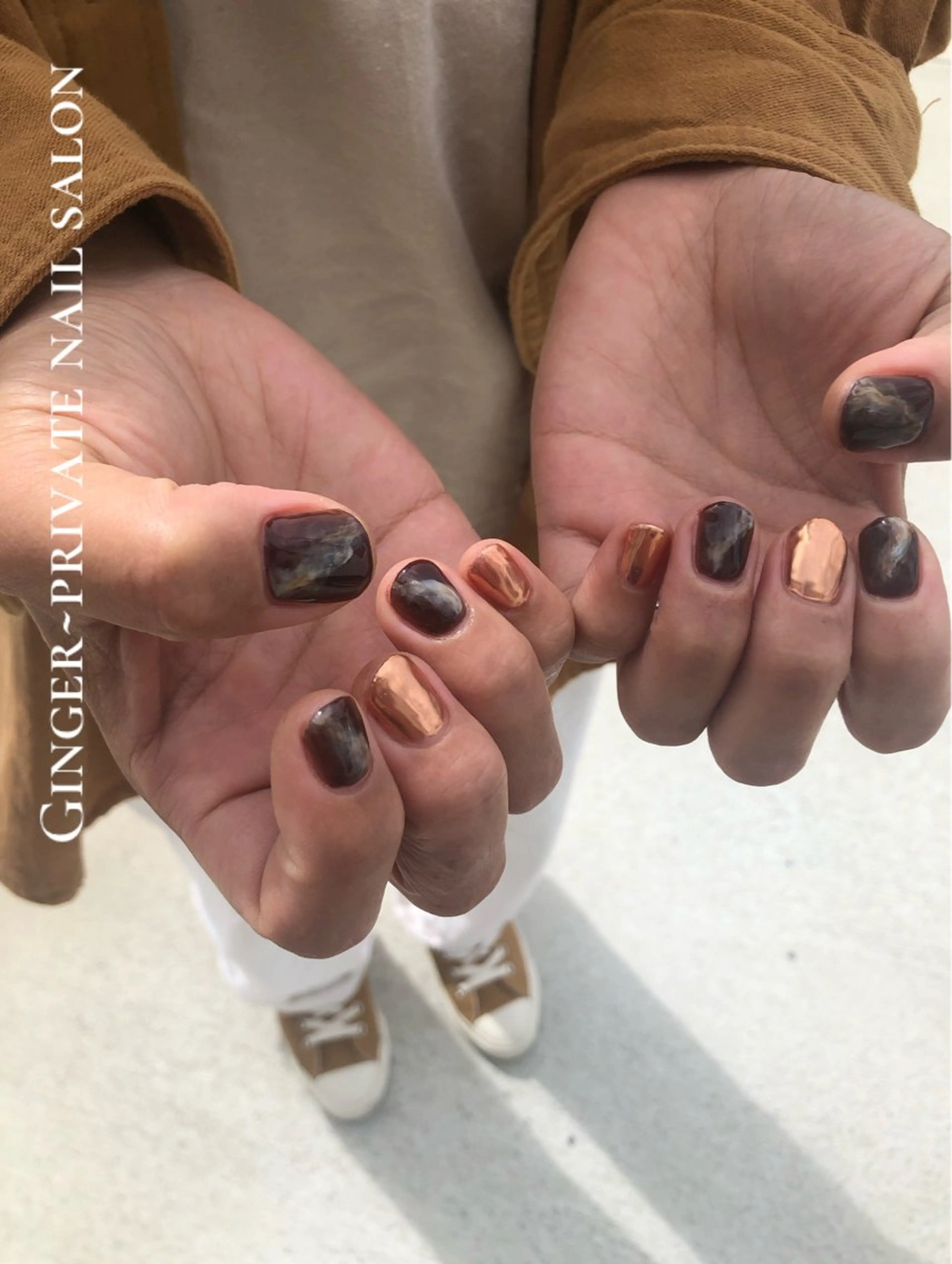 ネイル フットネイル グラデーション ニュアンスネイル オフィスネイル GinGer nail salonのネイルデザイン