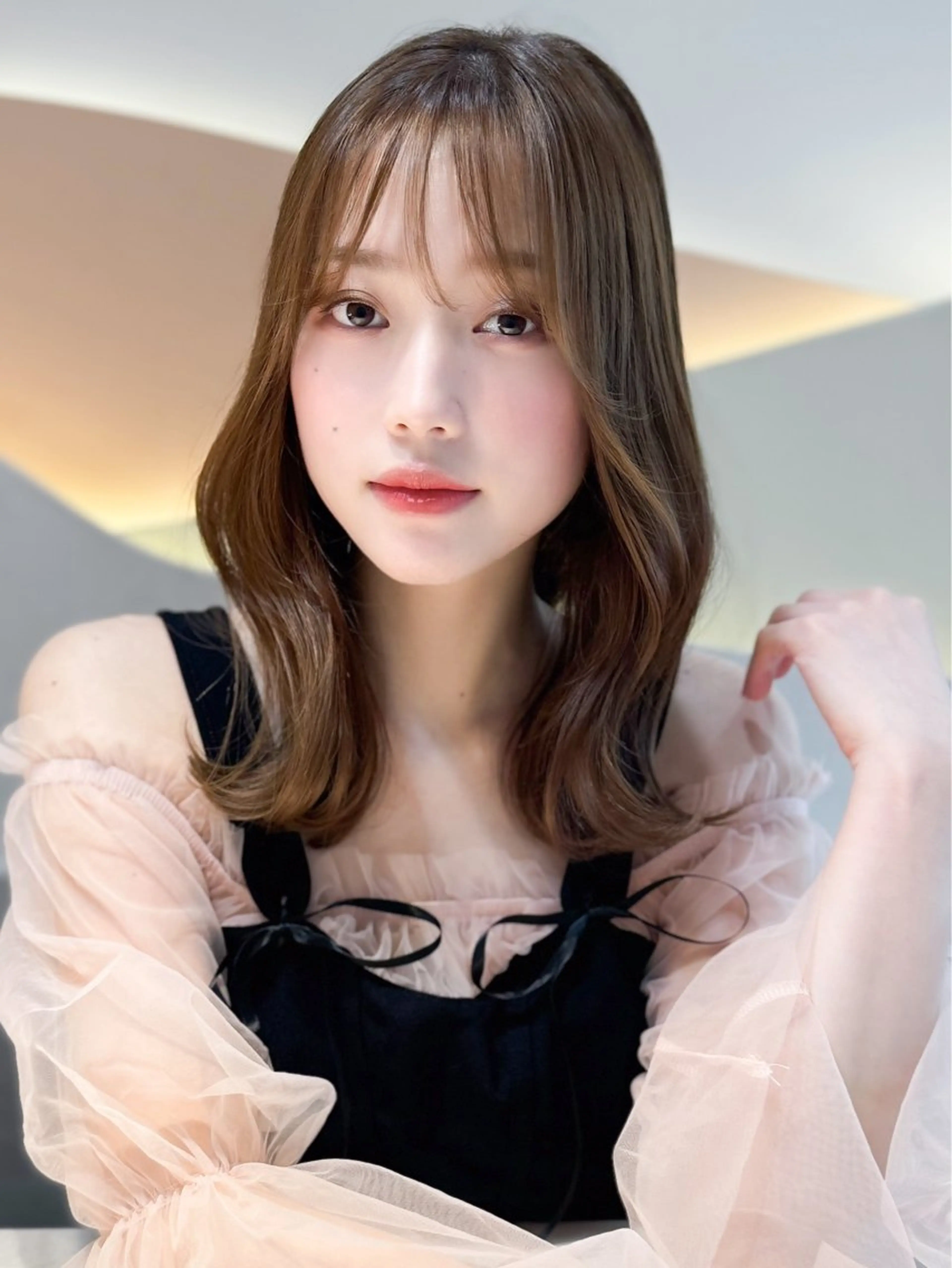 ミディアム 韓国アイドルヘア🩶 nanako🦋のヘアスタイル