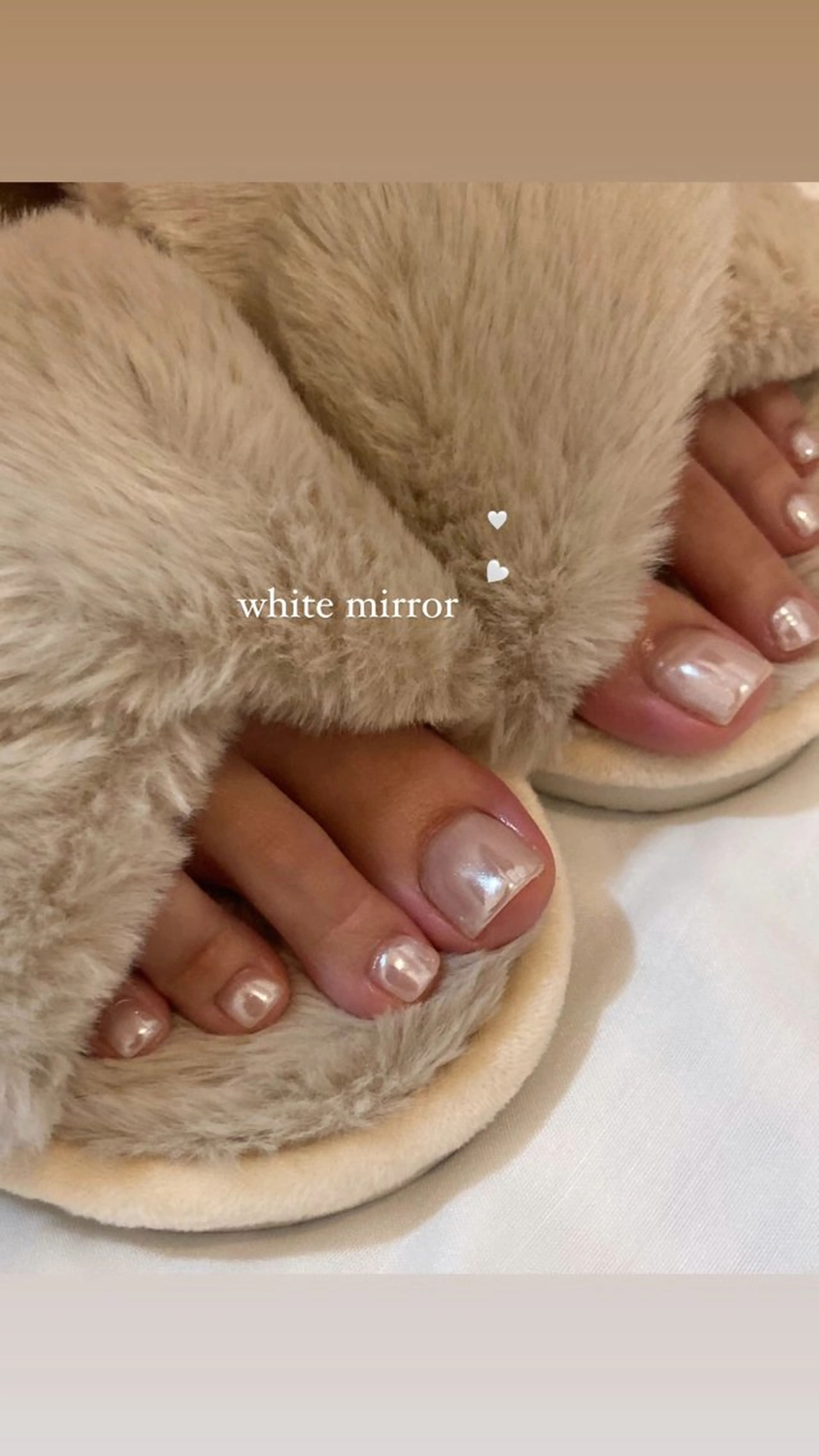 ネイル ミラーネイル ホワイト Rich+nail Mayuのネイルデザイン