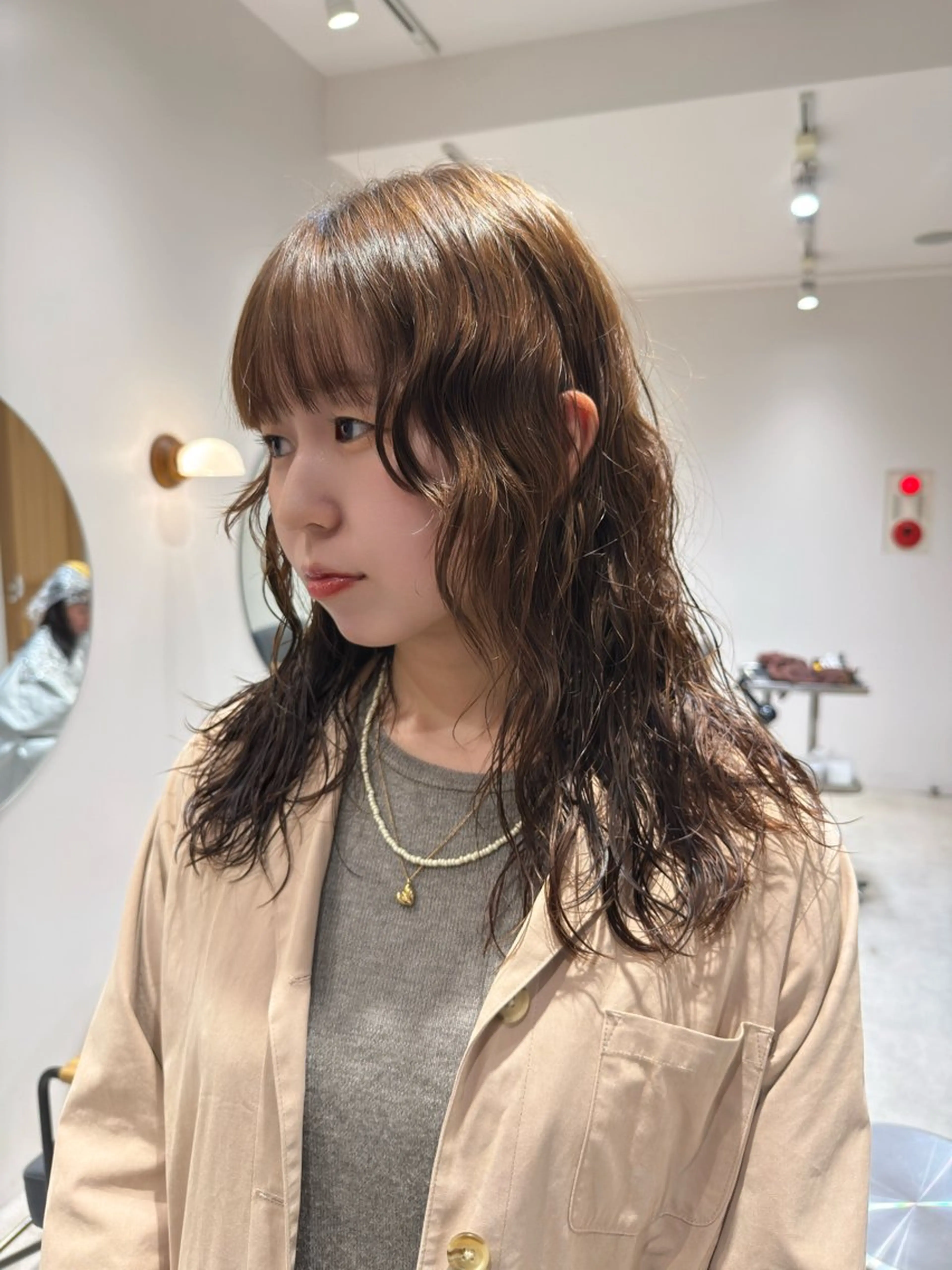 ミディアム カラー パーマ パーマ/ボブ /レイヤー チヒロのヘアスタイル