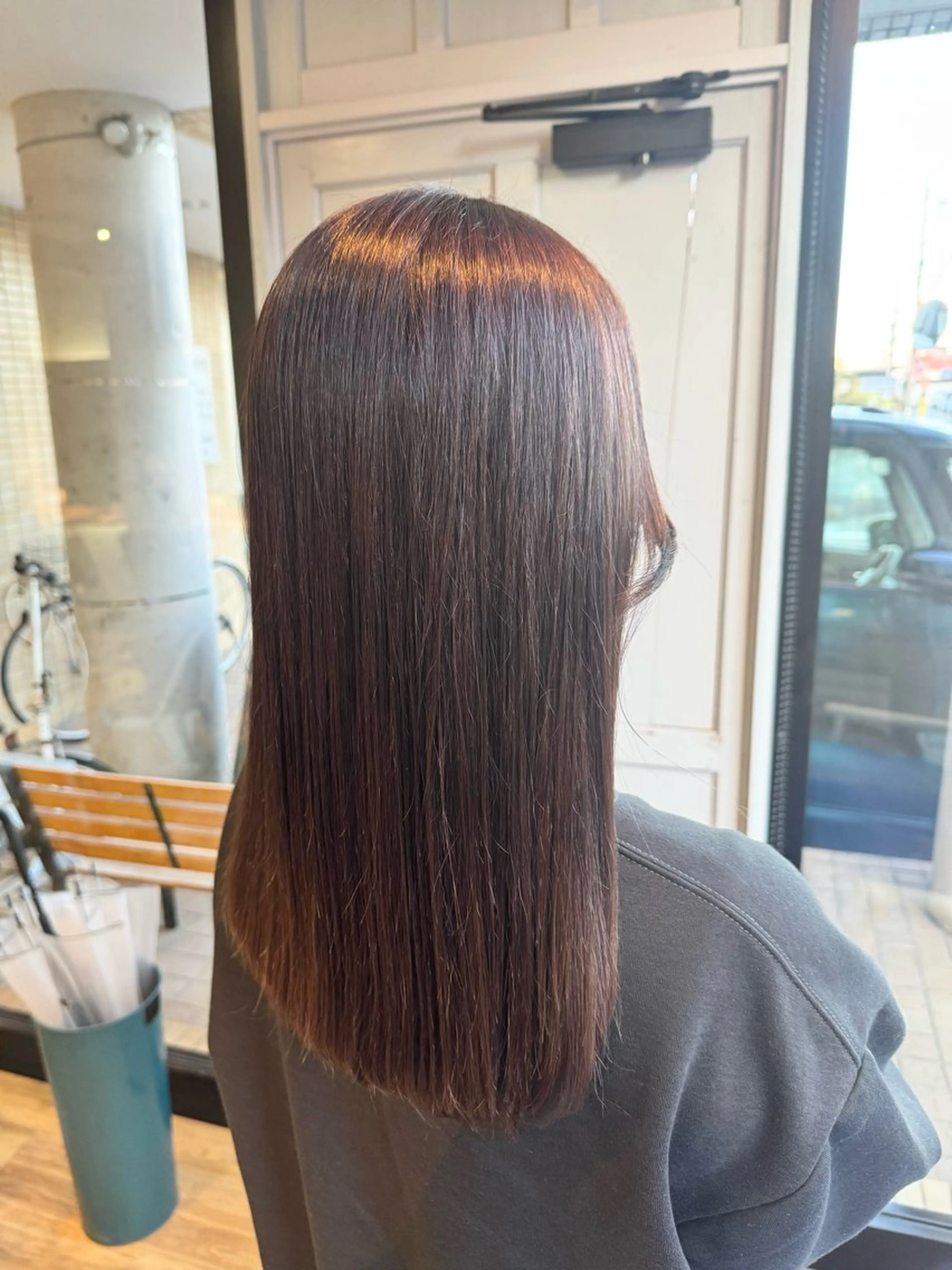 ロング カラー アッシュ ラベンダーカラー ヘアカラー トリートメント ツキダテ ユイのヘアスタイル