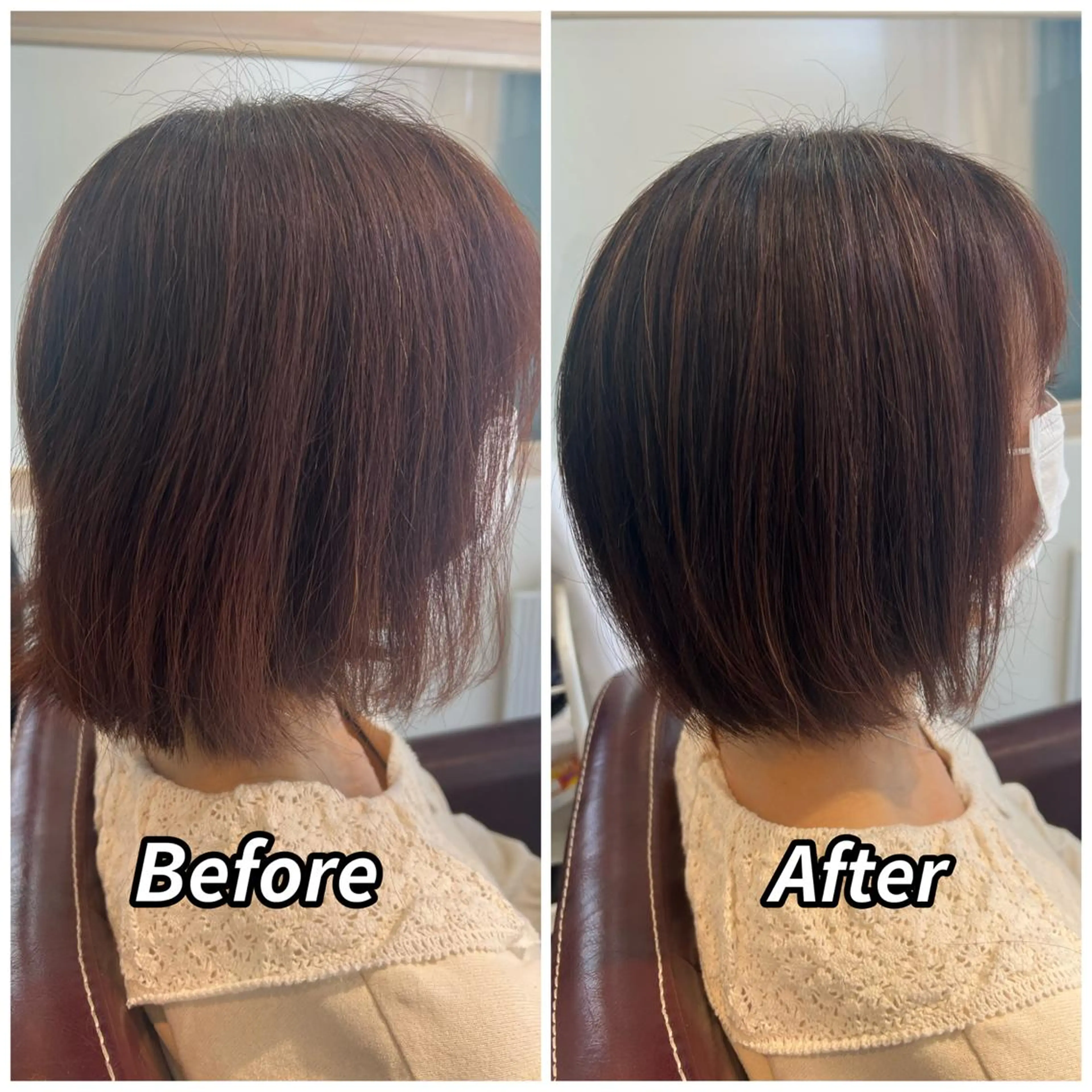 ショート 🥣🫧‪艶カラー 🦋アカマ ミユ🦋のヘアスタイル