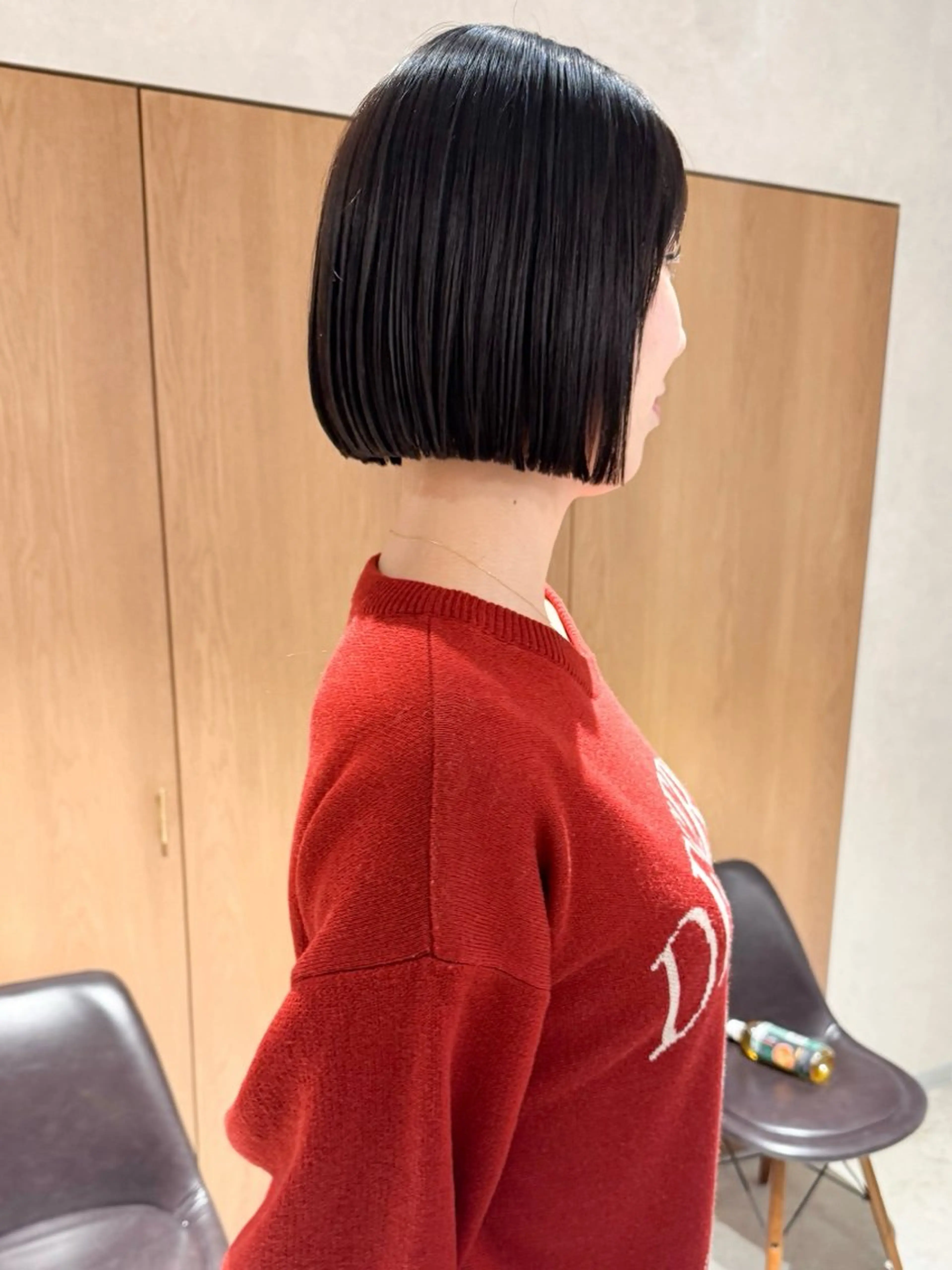 ショート カラー 似合わせぷつっとボブ 縮毛矯正 久保田彩菜のヘアスタイル