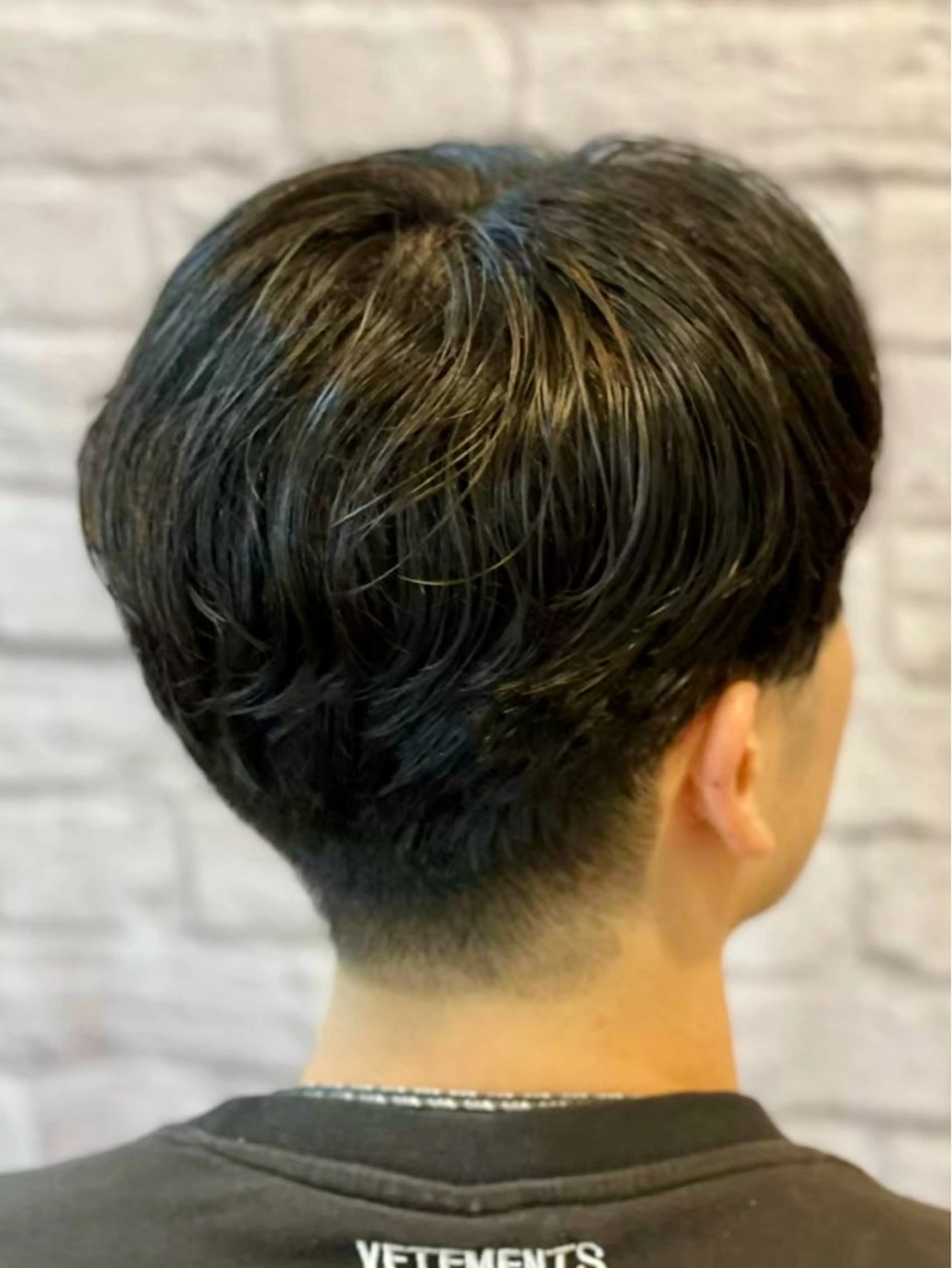 ショート パーマ ヘアアレンジ メンズ キッズ 子どものヘアアレンジ アップバング センターパート ダウンパーマ フェードカット カット ヘアセット メンズカット/パーマ 山崎航平💈のヘアスタイル