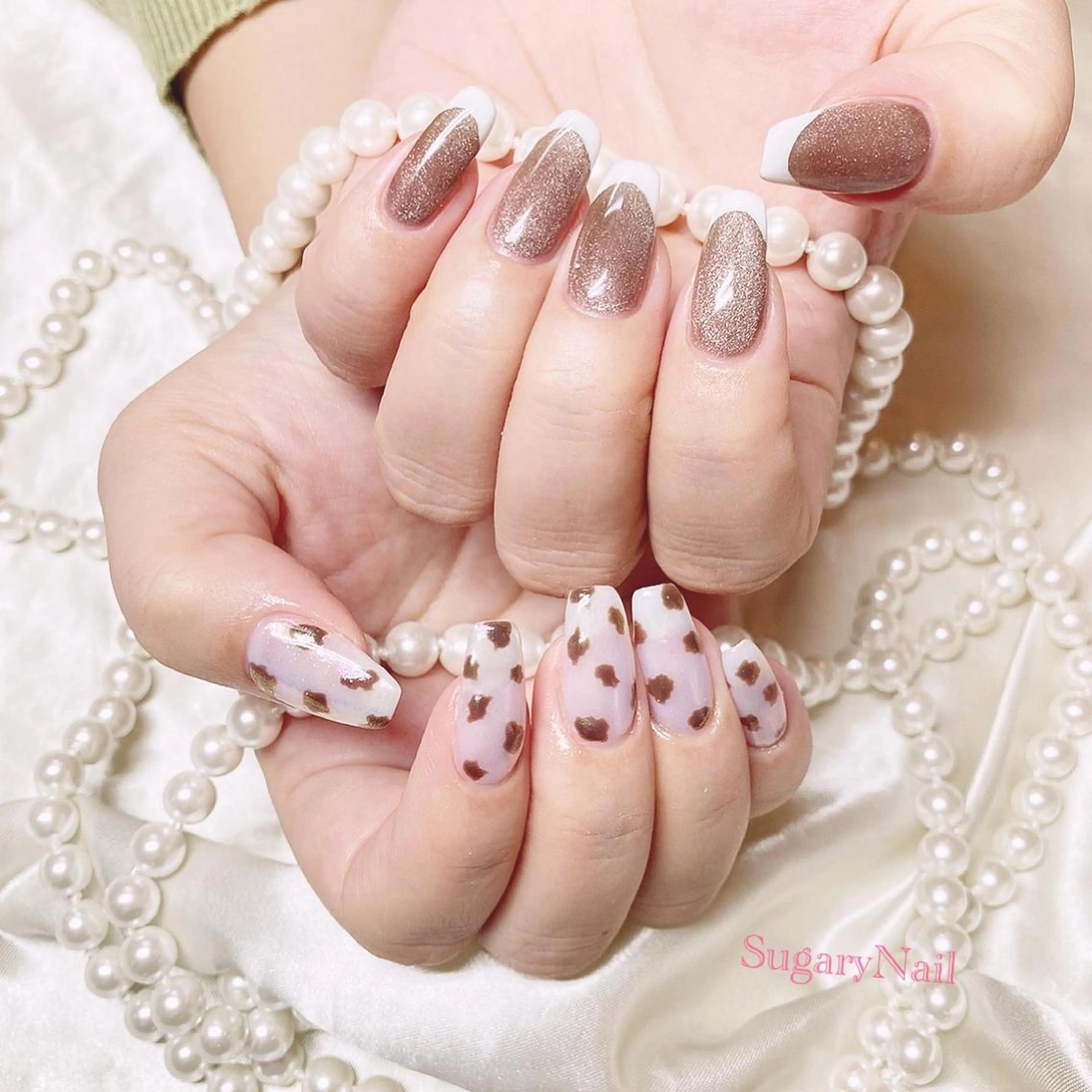 ネイル ミラーネイル ハンドネイル SugaryNail Rinaのネイルデザイン