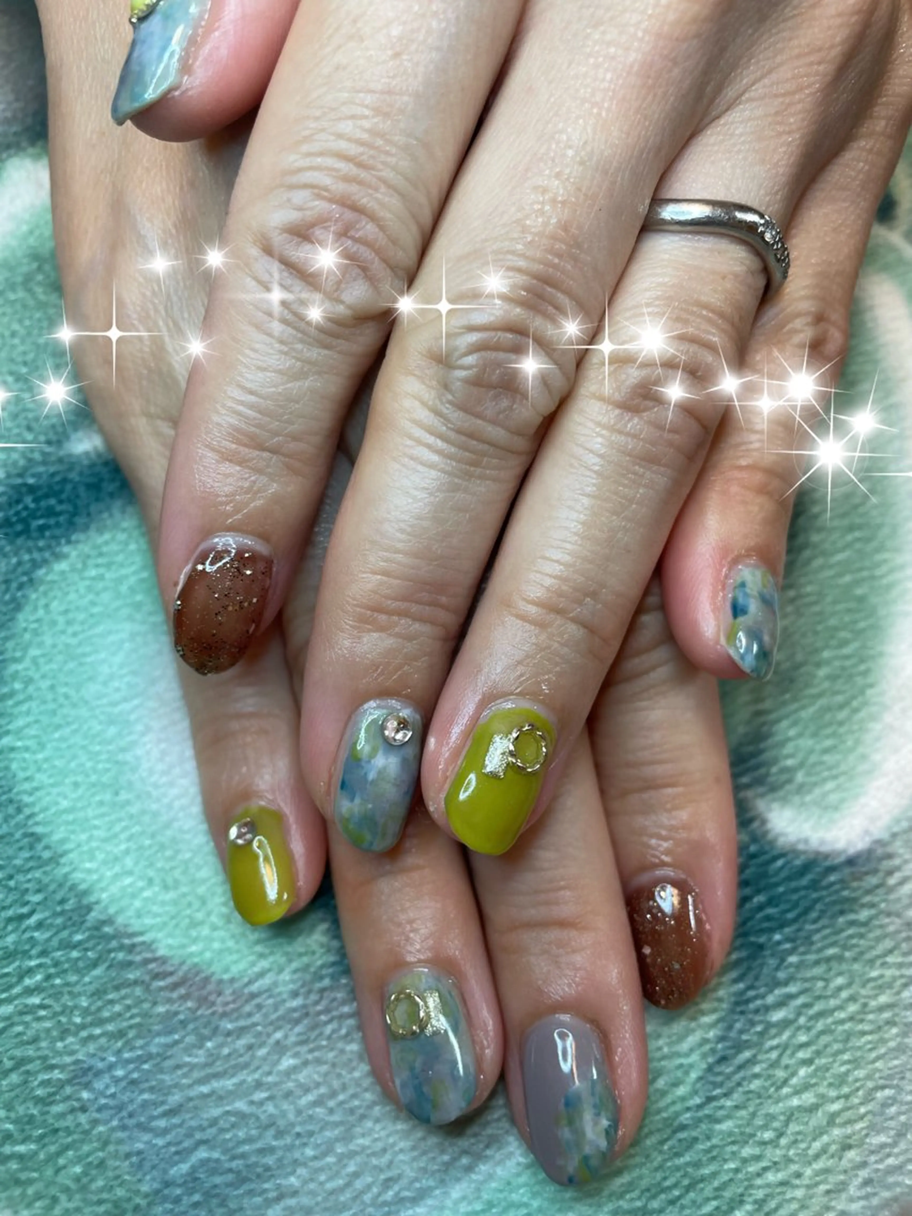 ネイル ツイードネイル NAIL★M 真紀のネイルデザイン