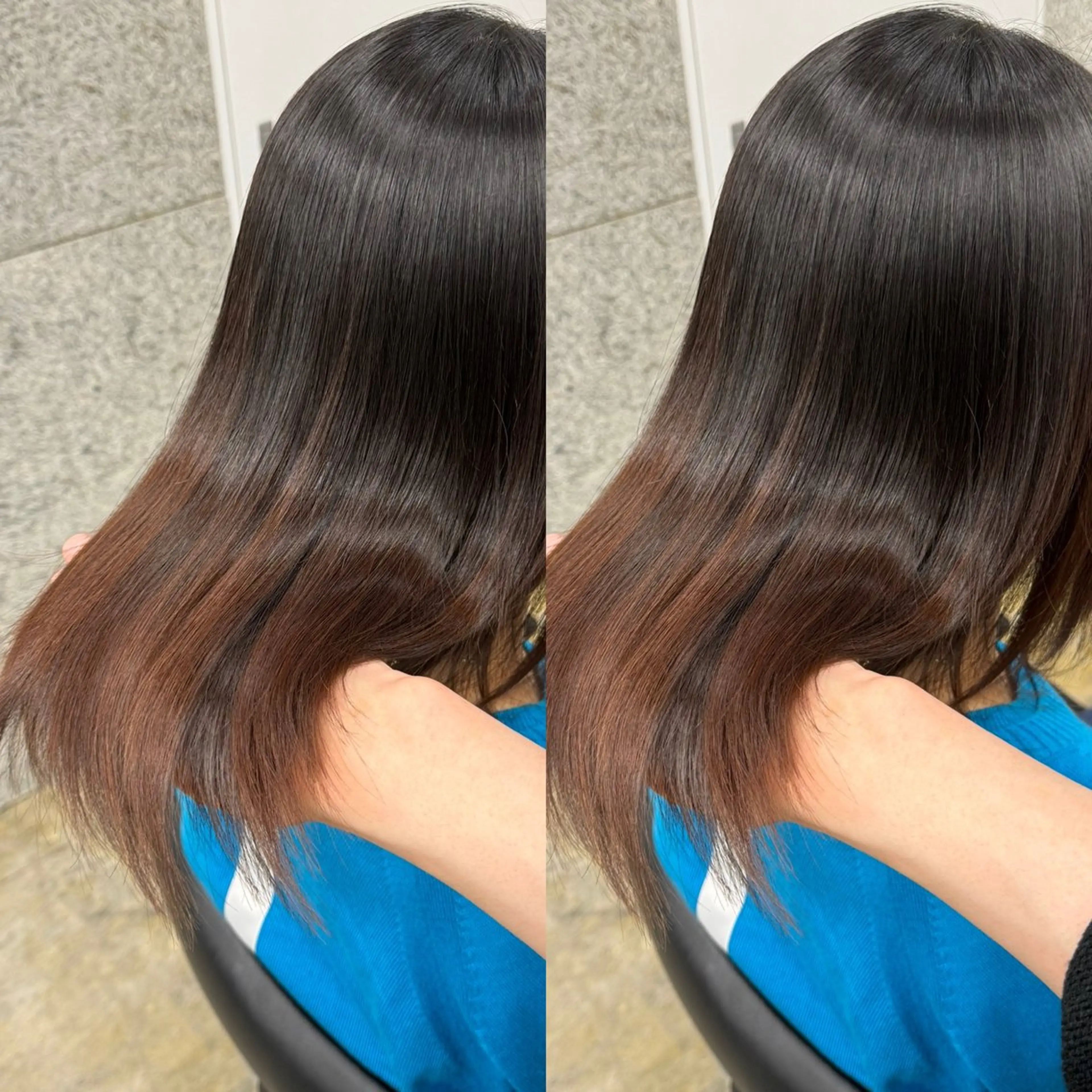ミディアム カット 縮毛矯正 トリートメント WERULE pivot cross店所属・髪質改善/岡崎 亮のヘアスタイル