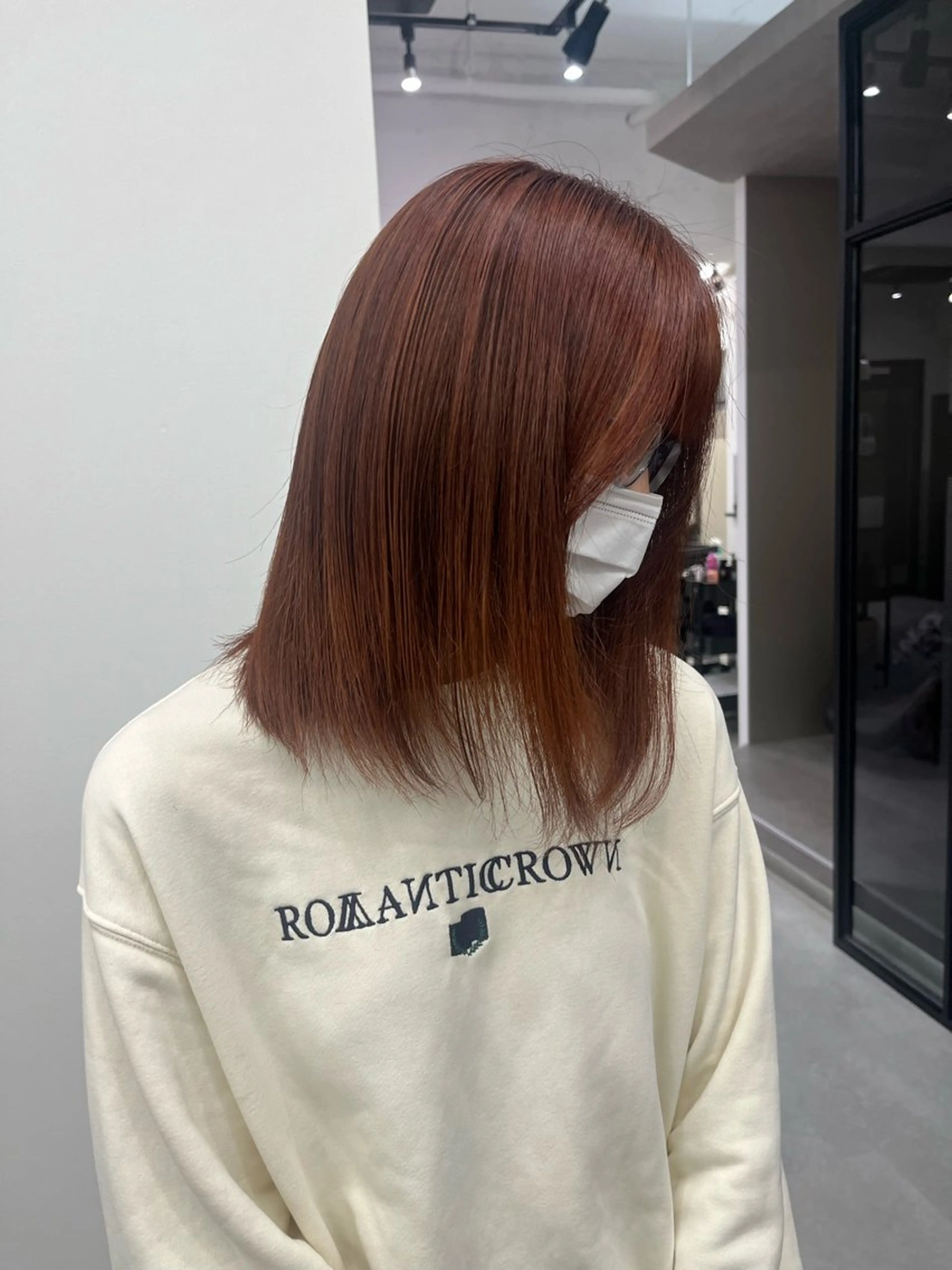 カラー ブラウンカラー オレンジ オレンジブラウン ヘアカラー 志垣 真衣のヘアスタイル