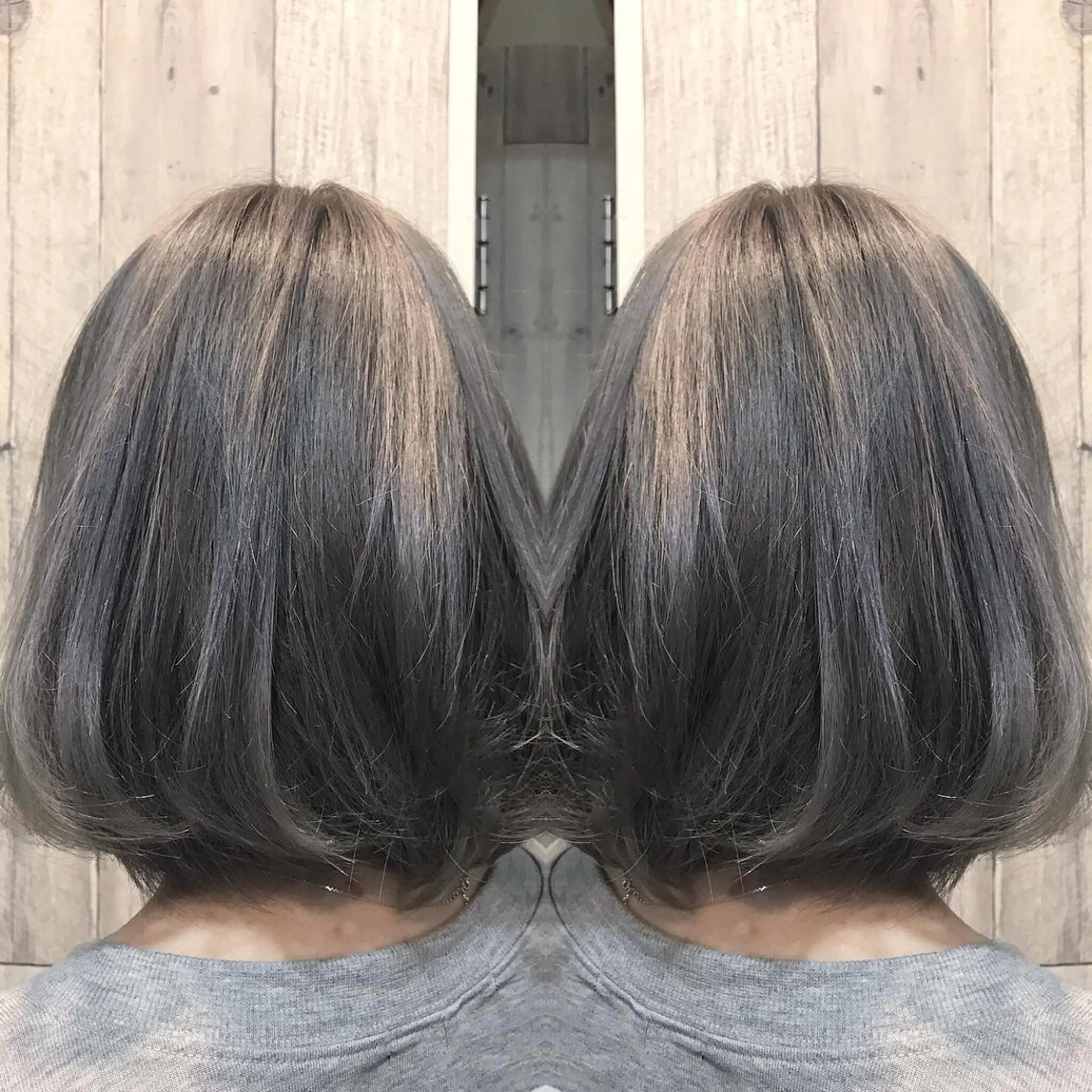 カラー アッシュ シルバー シルバーアッシュ LOHAS 関根真由美のヘアスタイル