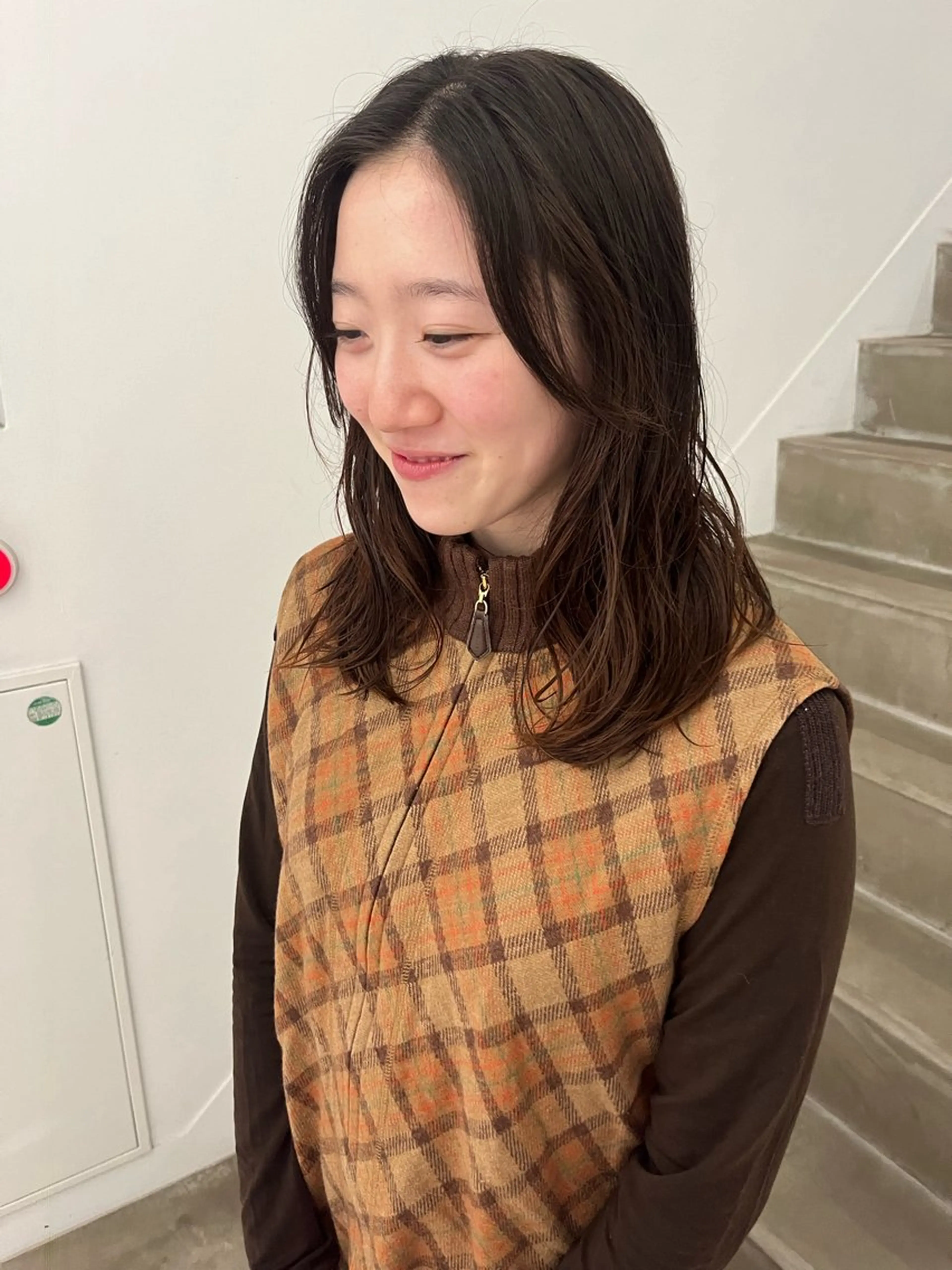 ミディアム パーマ ミディアムパーマ デジタルパーマ e･n･u烏丸所属・やまのうち もえのヘアスタイル