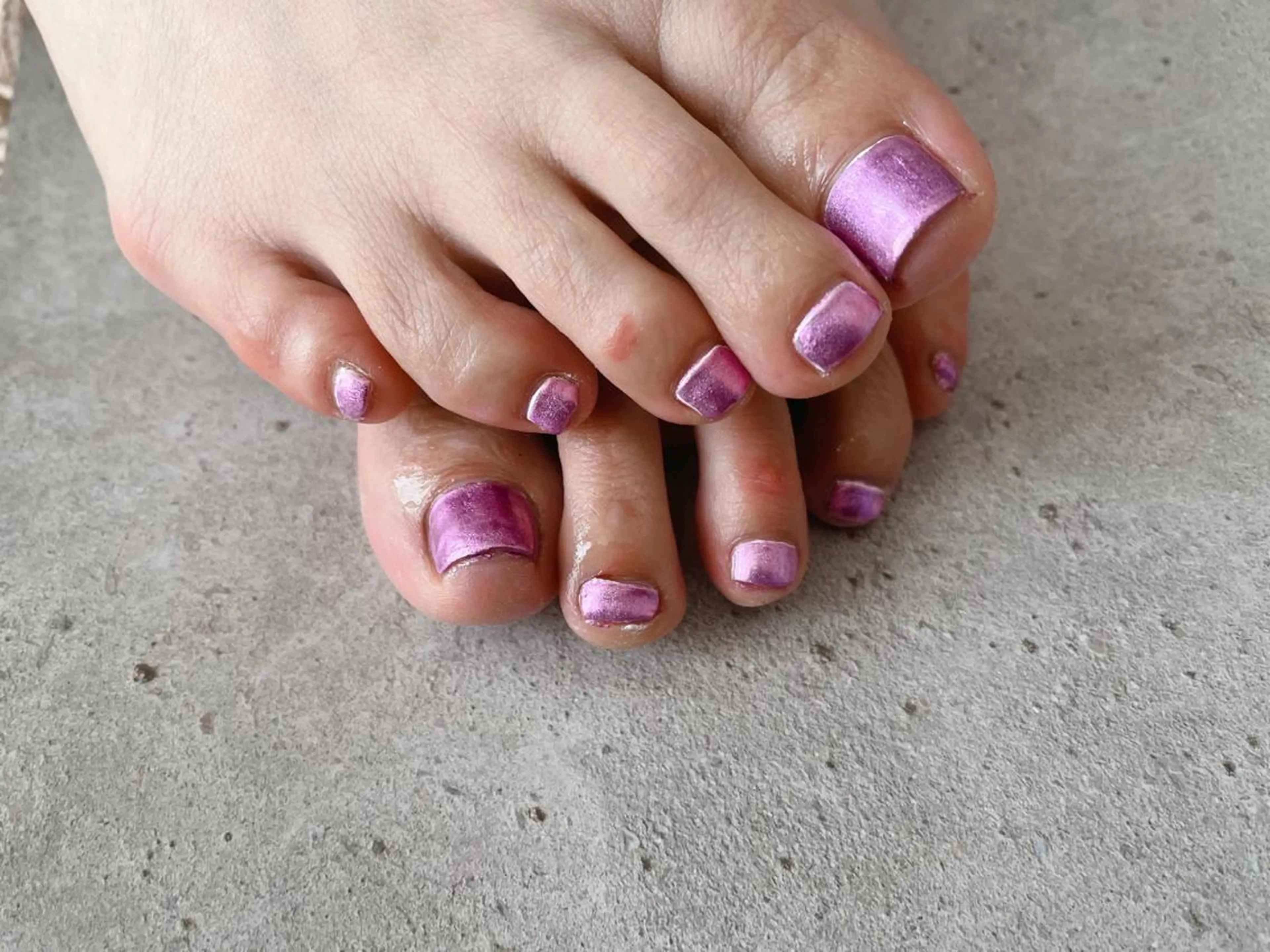 ネイル フットネイル ミラーネイル ワンカラーネイル フットネイル ビューティーサロン プチフルールのネイルデザイン