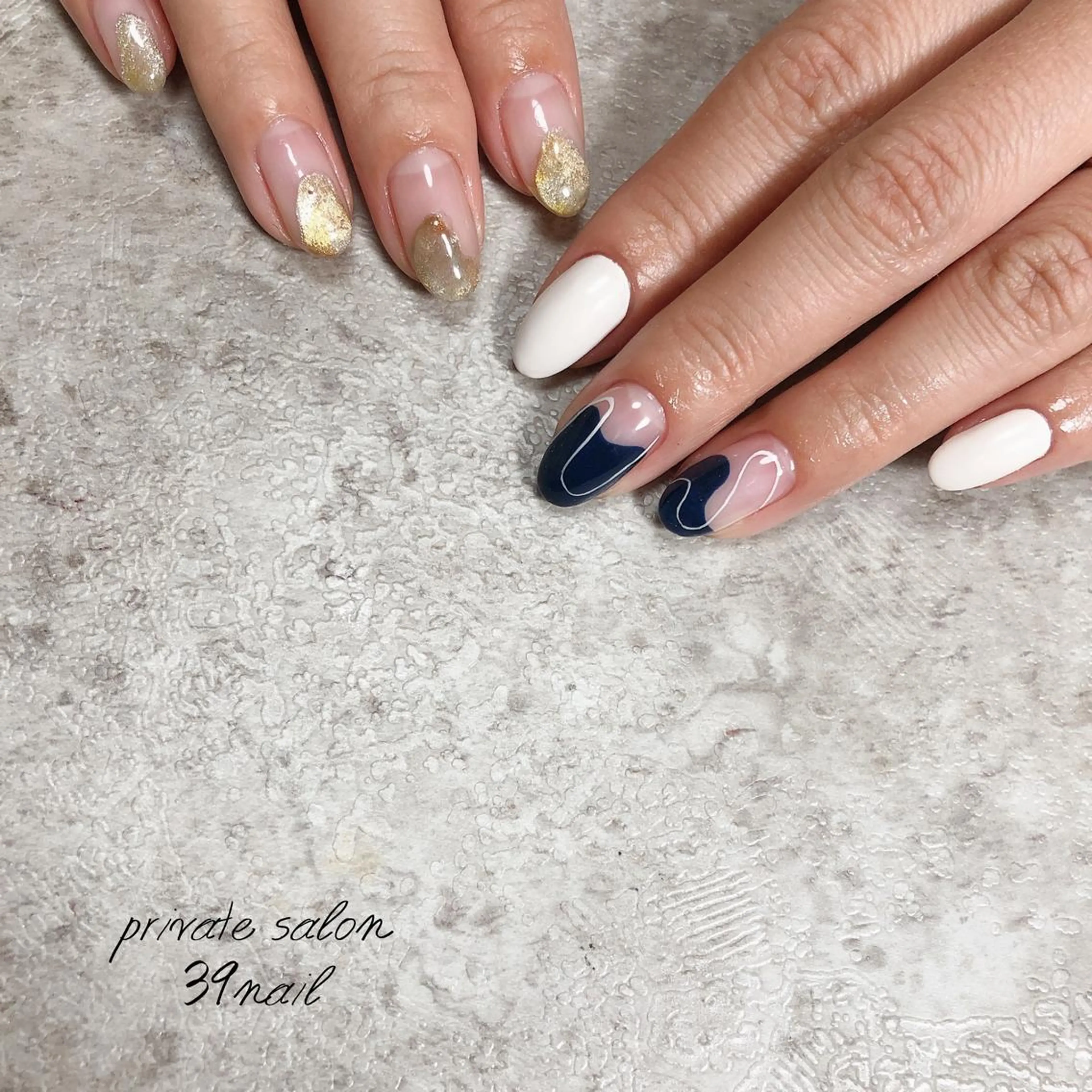 ミディアム ネイル ハンドネイル 京橋 【39nail】のネイルデザイン