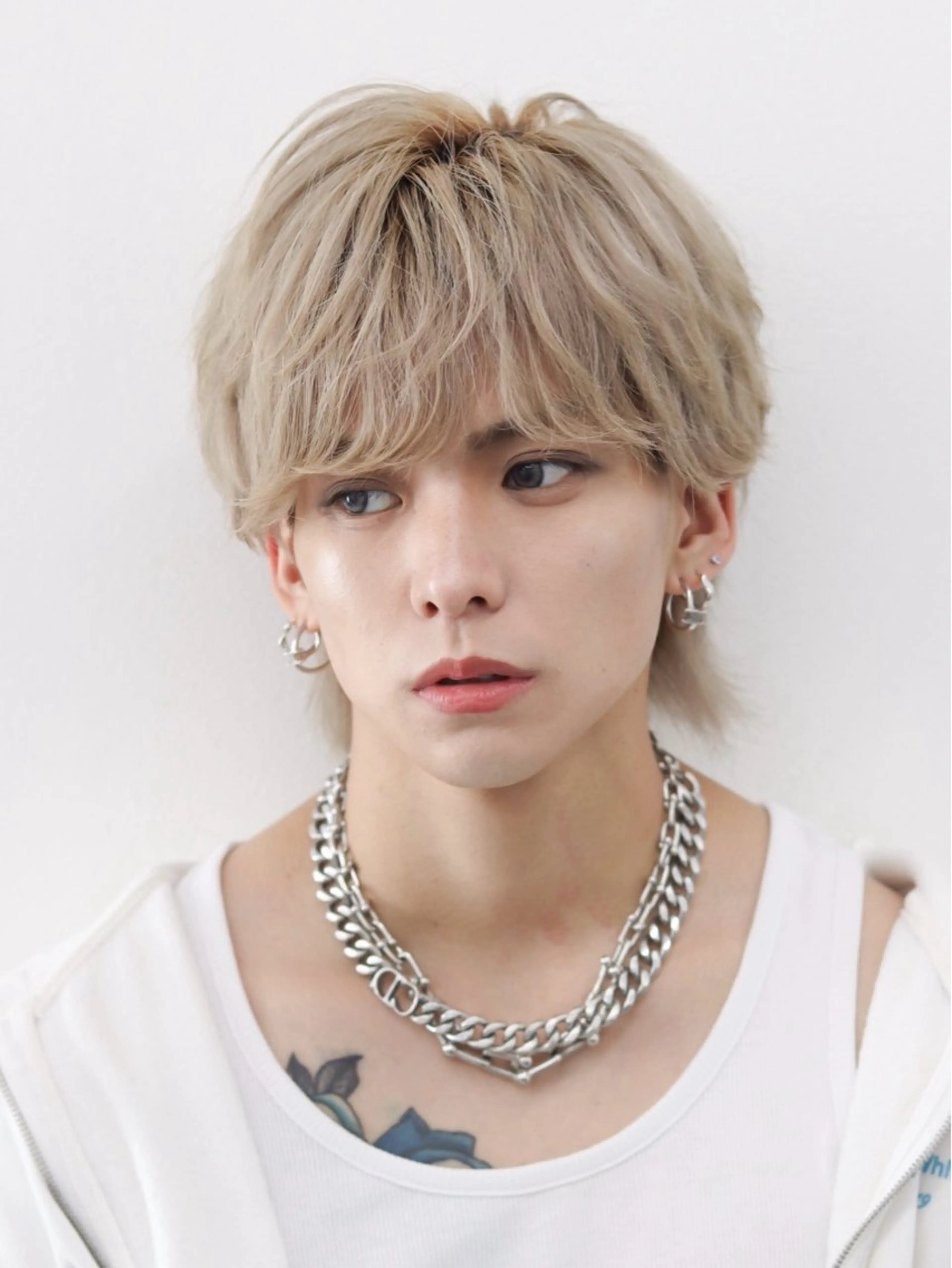 ミディアム カラー パーマ メンズ カット ヘアカラー トリートメント シースルーマッシュ/ メンズ/KYOHEIのヘアスタイル