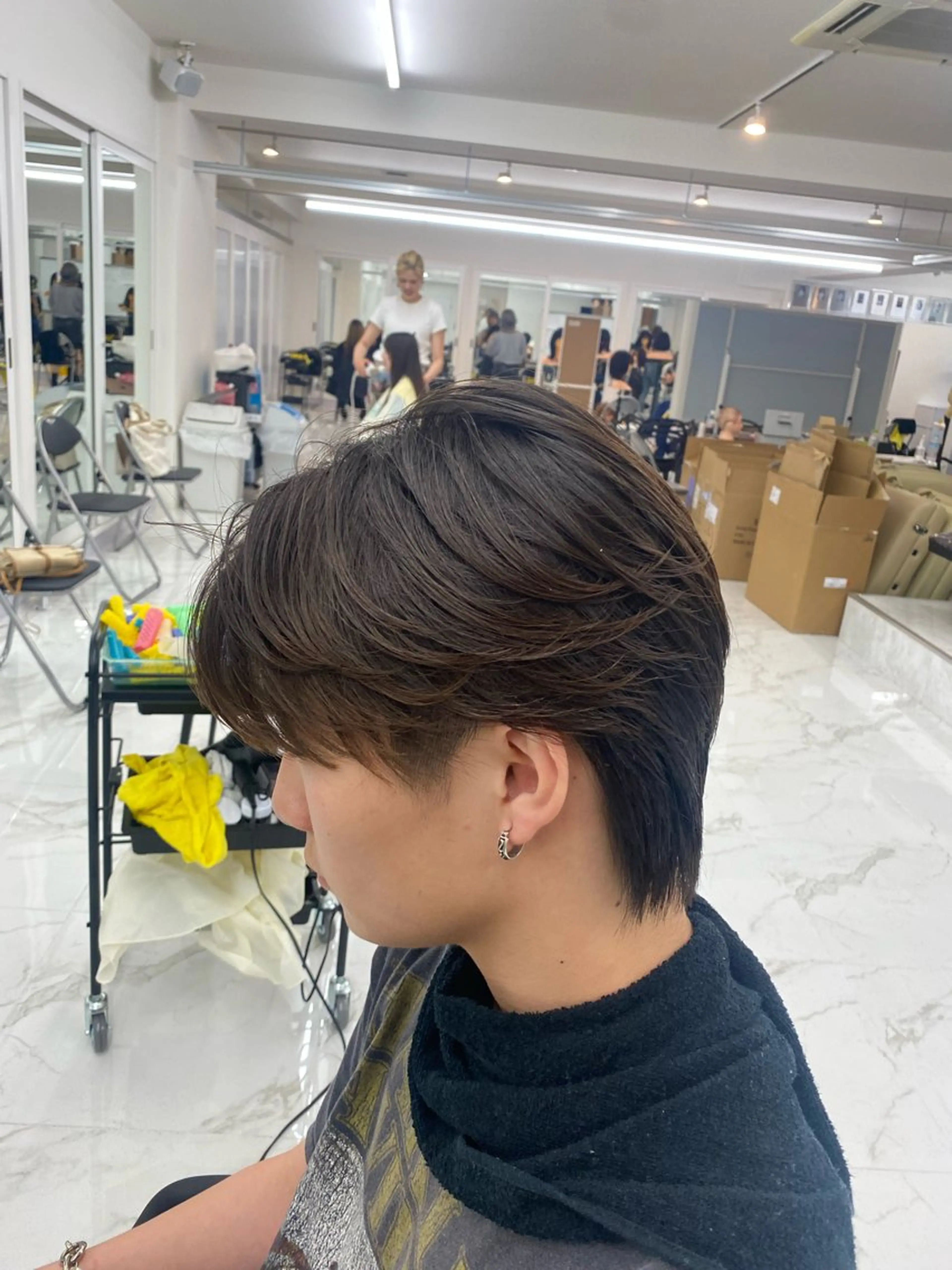 メンズ センターパート フェードカット マッシュ メンズパーマ メンズツイストパーマ パーマ/京都駅 /メンズ/藤井 翔のヘアスタイル