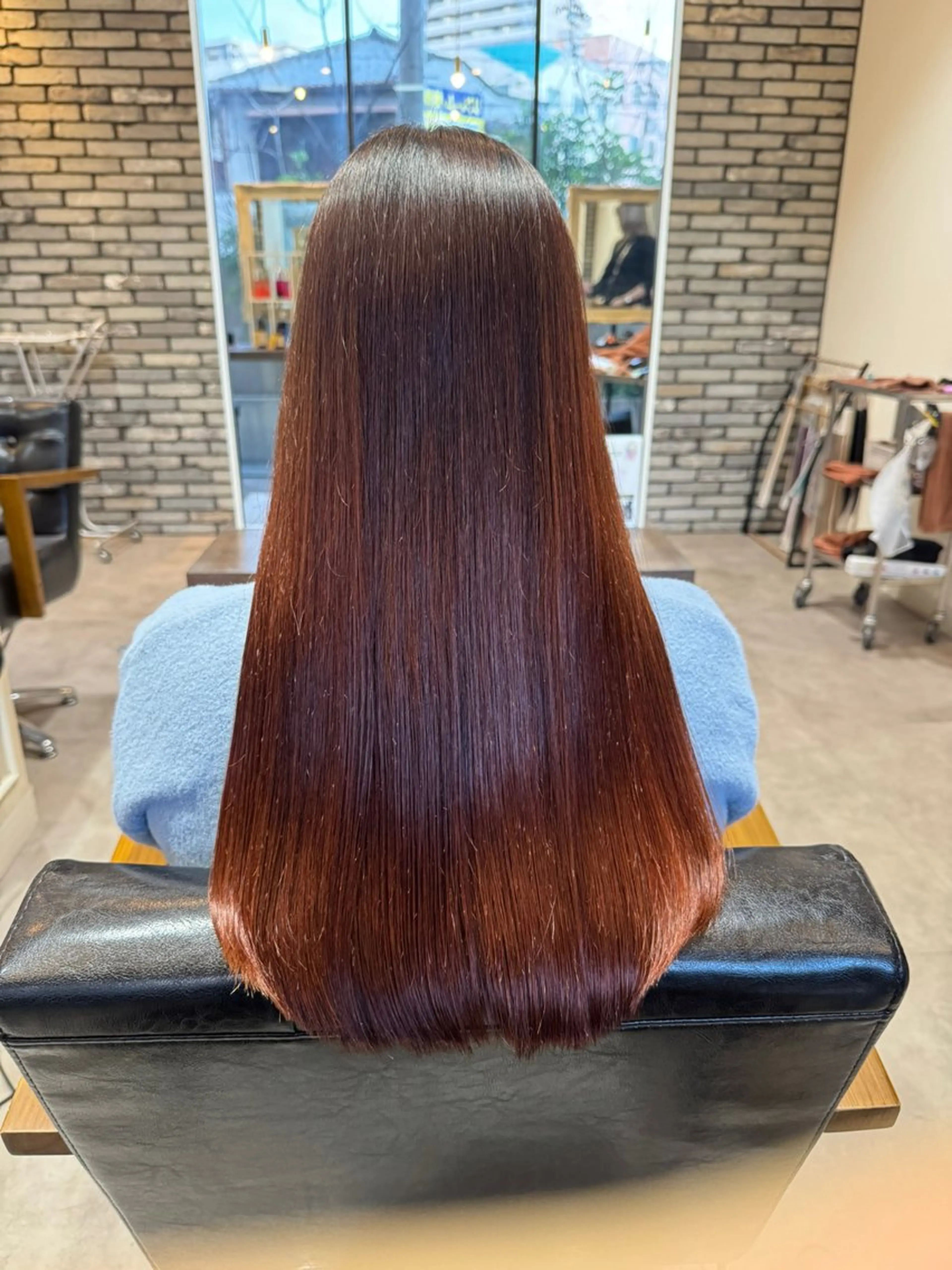 ロング カラー カット ヘアカラー トリートメント Uni.所属・地毛風ストレート/ 髪質改善/榎本流行のヘアスタイル