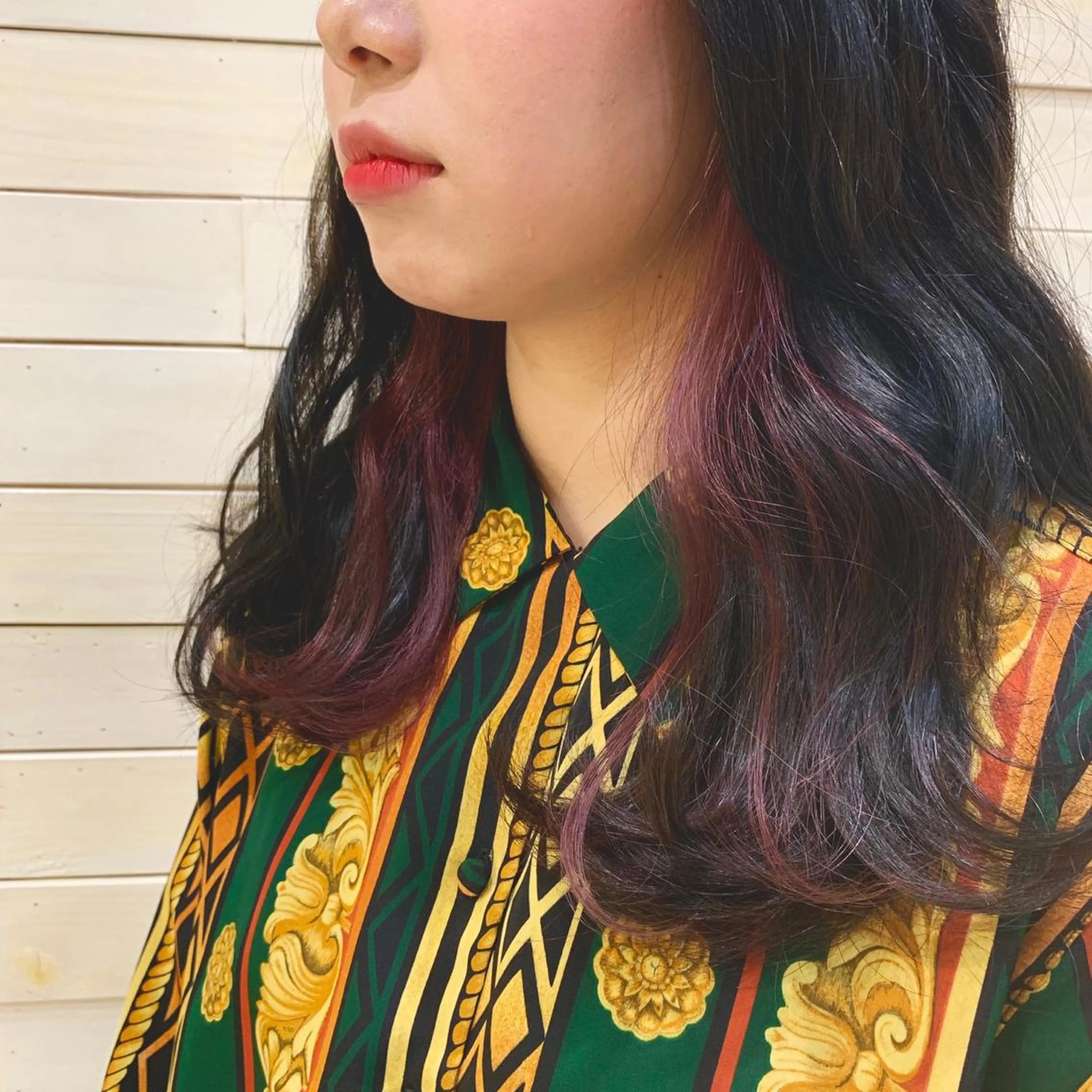 カラー ブリーチ インナーカラー 黒田瀬奈/ボブ まろやかベージュのヘアスタイル