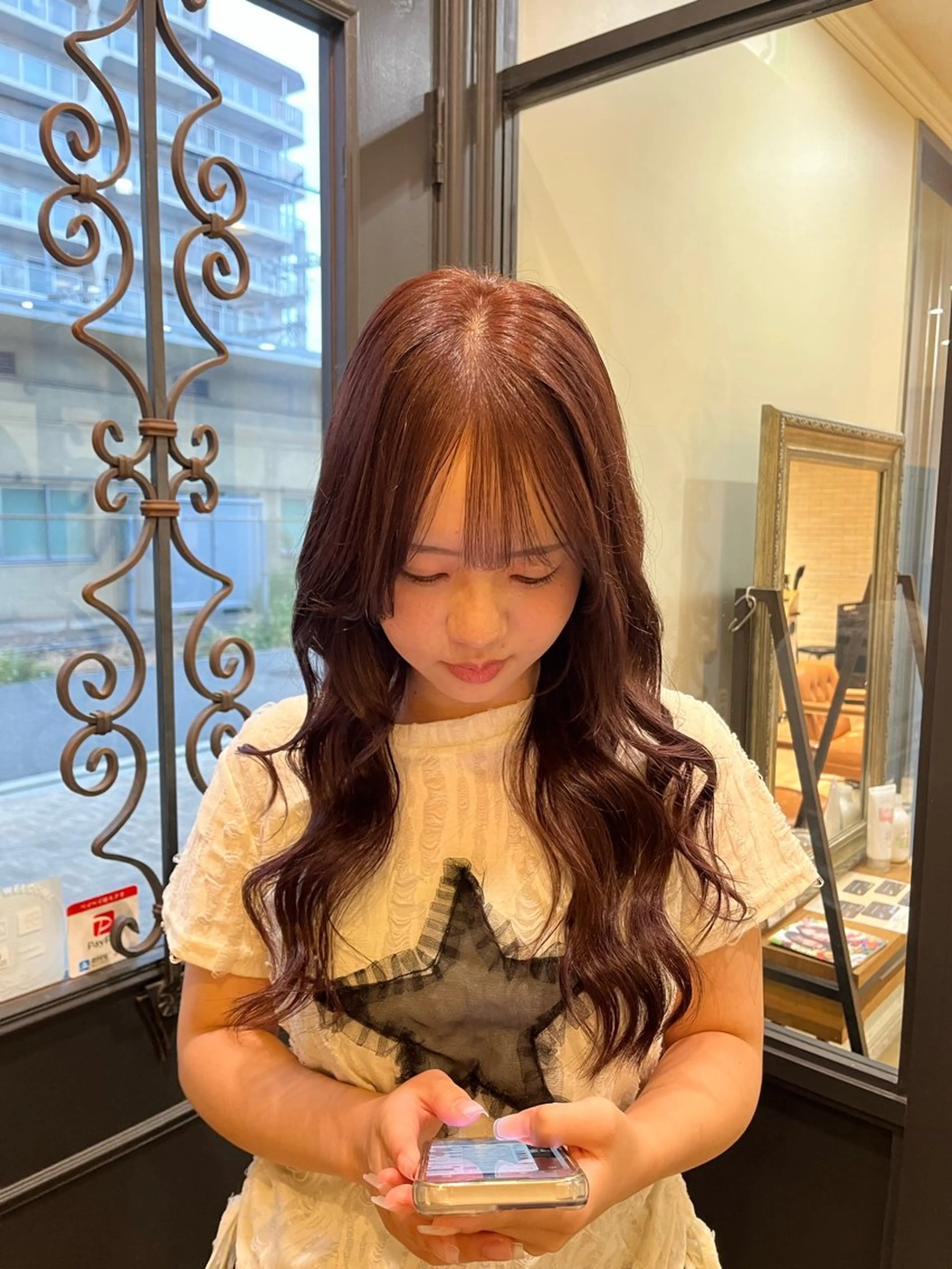 ロング ピンクラベンダー ヘアカラー みゆ/カラー モデル募集中🎀🤍のヘアスタイル