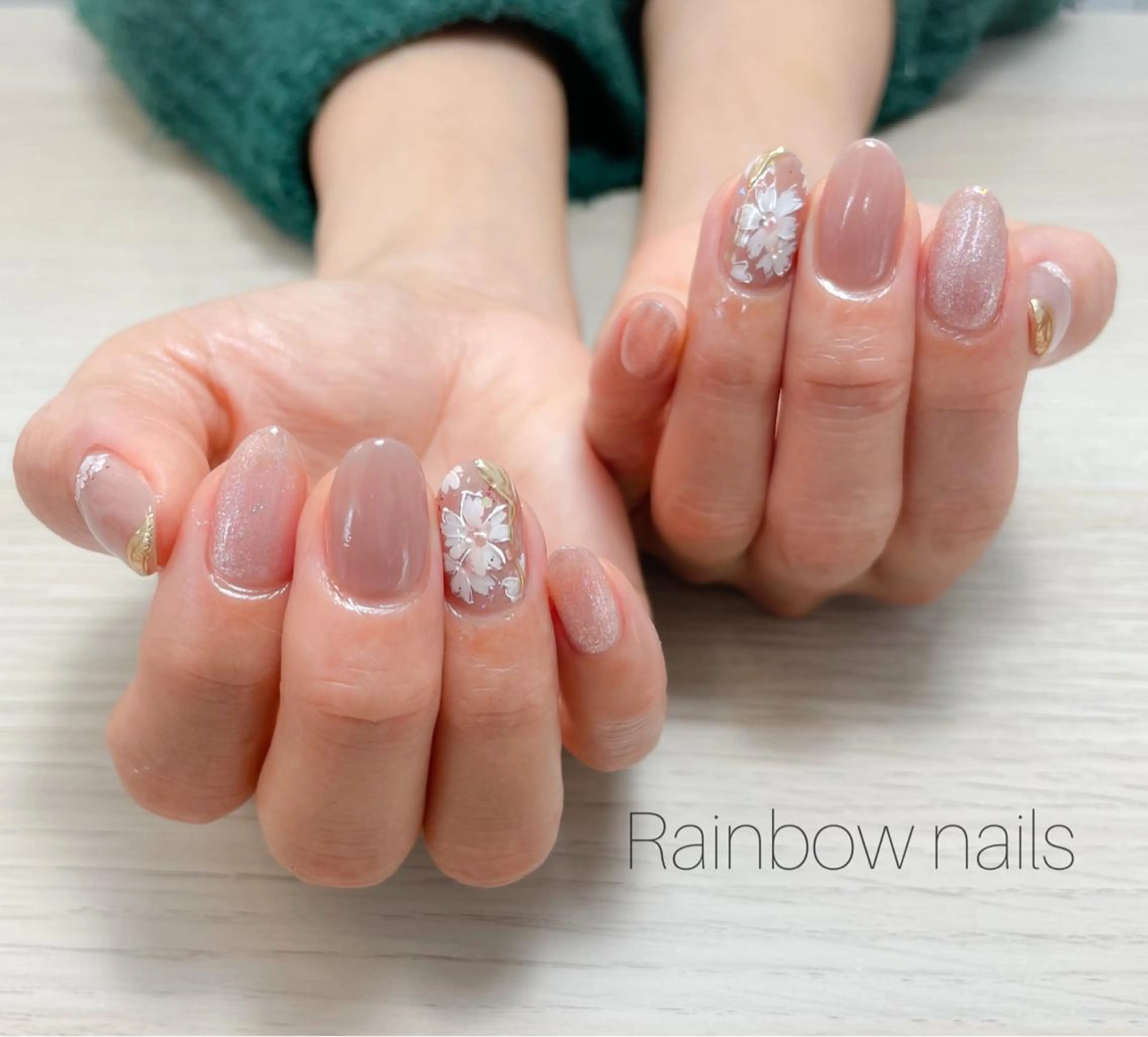ネイル Rainbow nailsくろちゃんのネイルデザイン