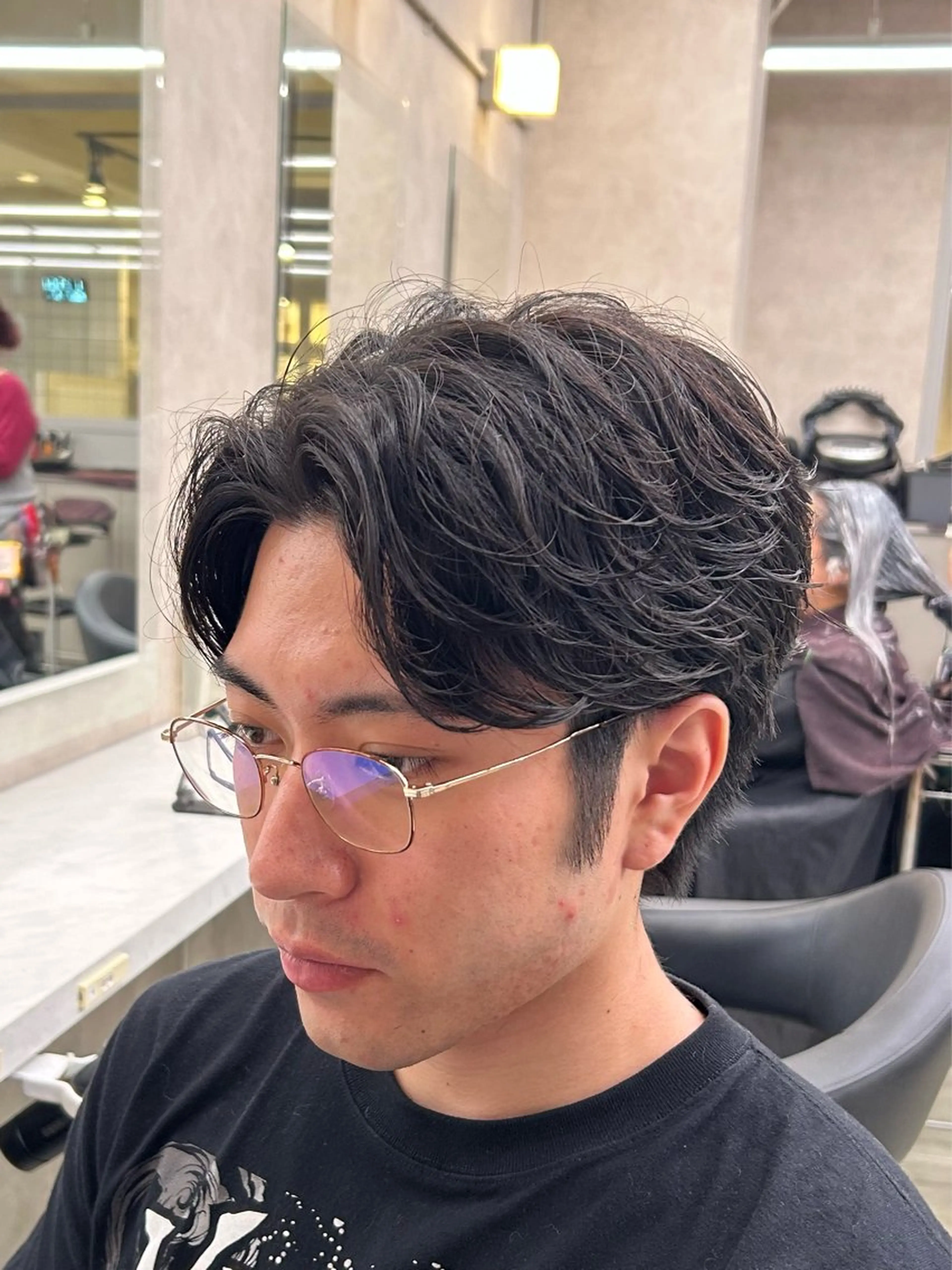パーマ メンズ カット パーマ 🔷メンズセンターパ ートTAKUMI🔷のヘアスタイル