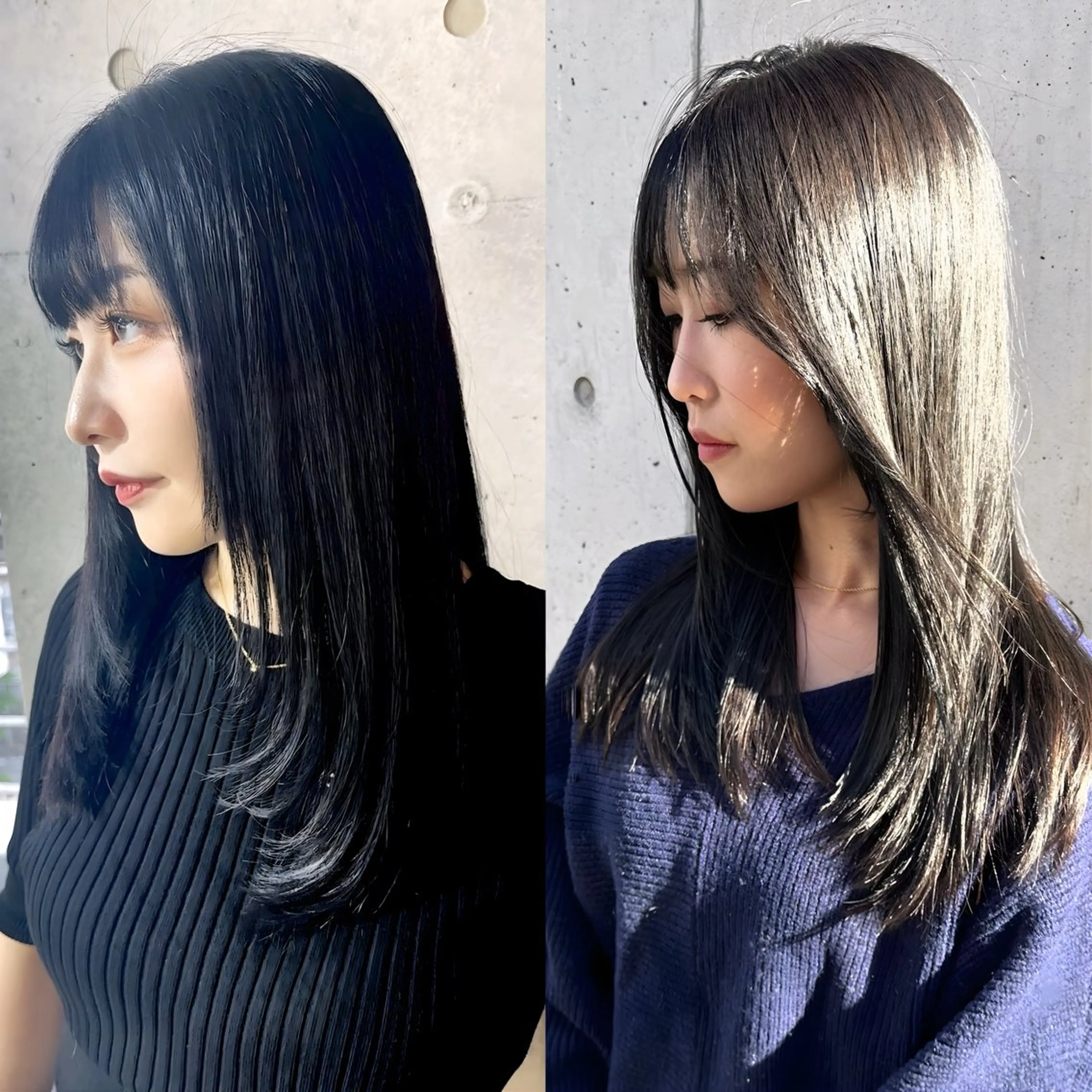 ロング カラー 韓国風レイヤー🗝要 暗透カラー📓吉祥寺のヘアスタイル