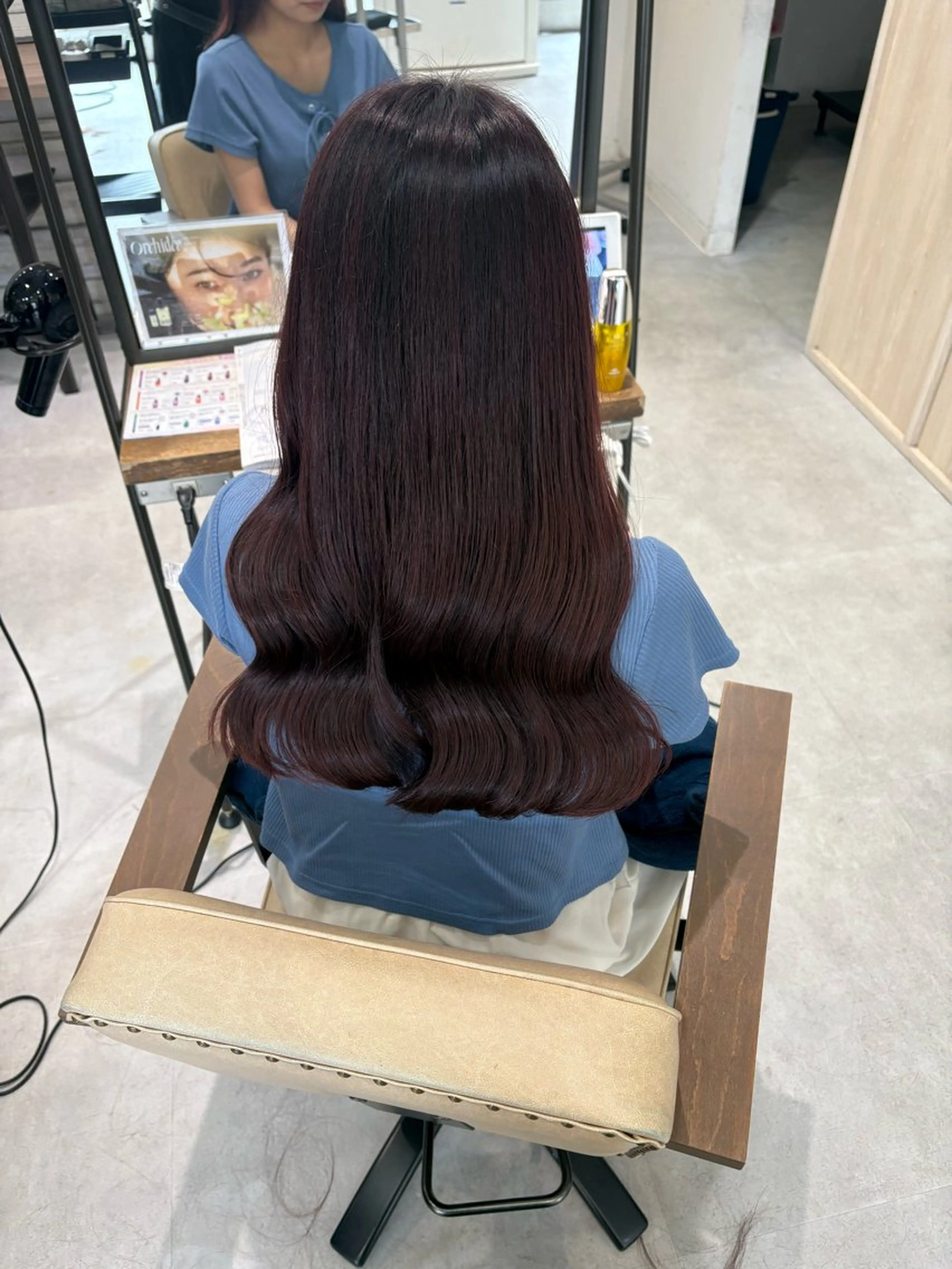 ロング カラー レッドカラー カット ヘアカラー トリートメント 🫧松尾彩舞樹🫧 アレンジ/艶カラー✨のヘアスタイル