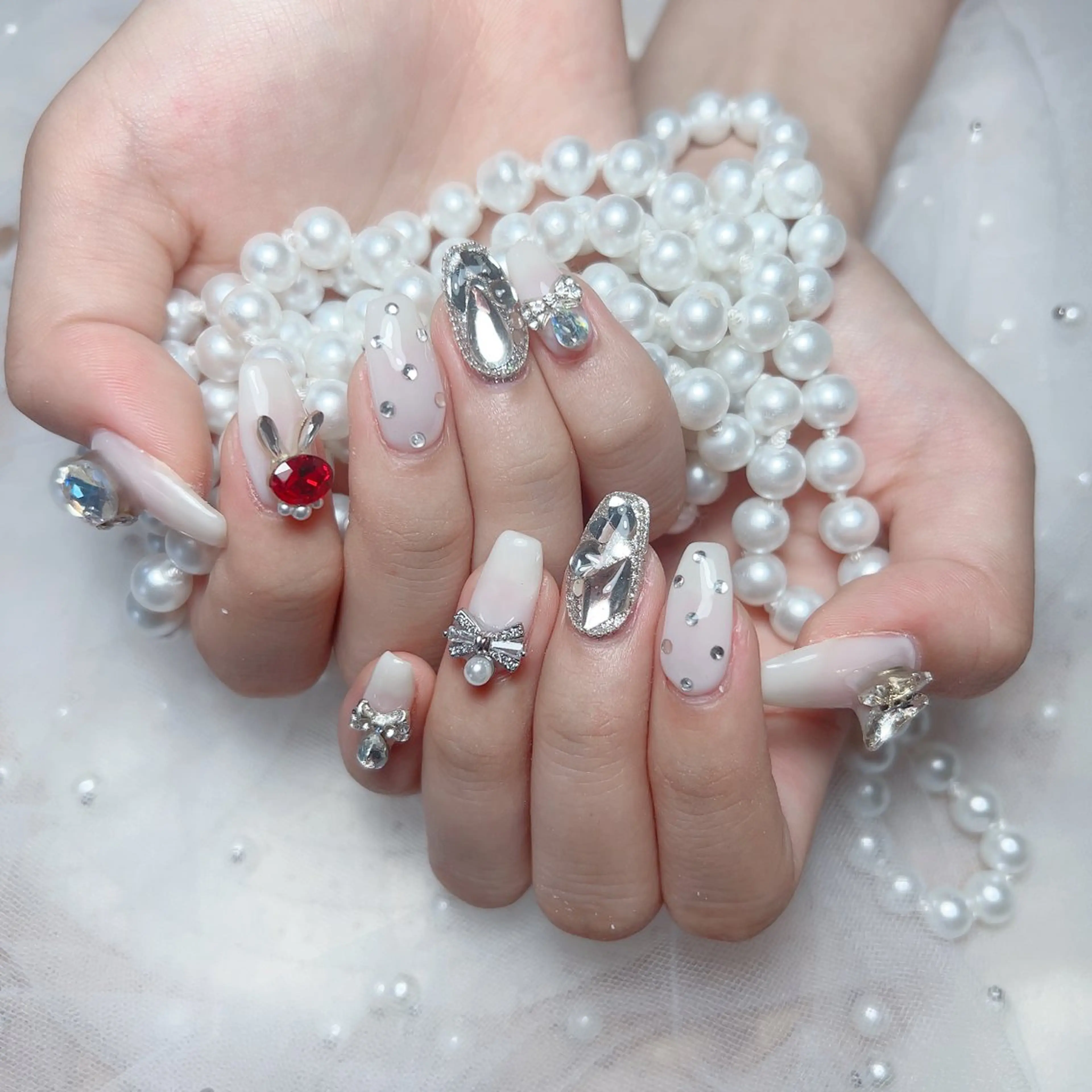 ネイル ハンドネイル M🌷nail 長さだし専門店のネイルデザイン