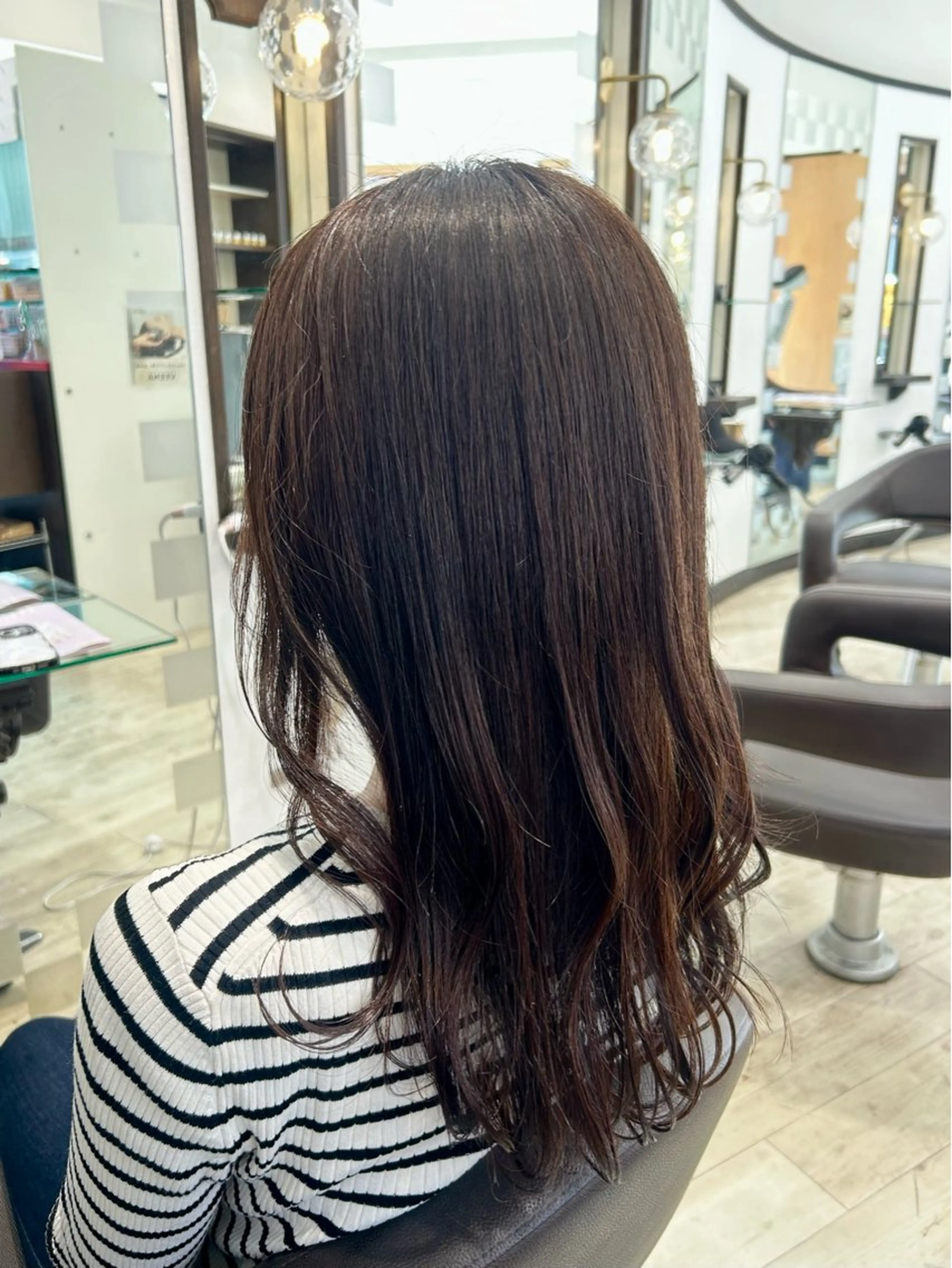 ロング カラー カット ヘアカラー トリートメント 花澤 文子のヘアスタイル