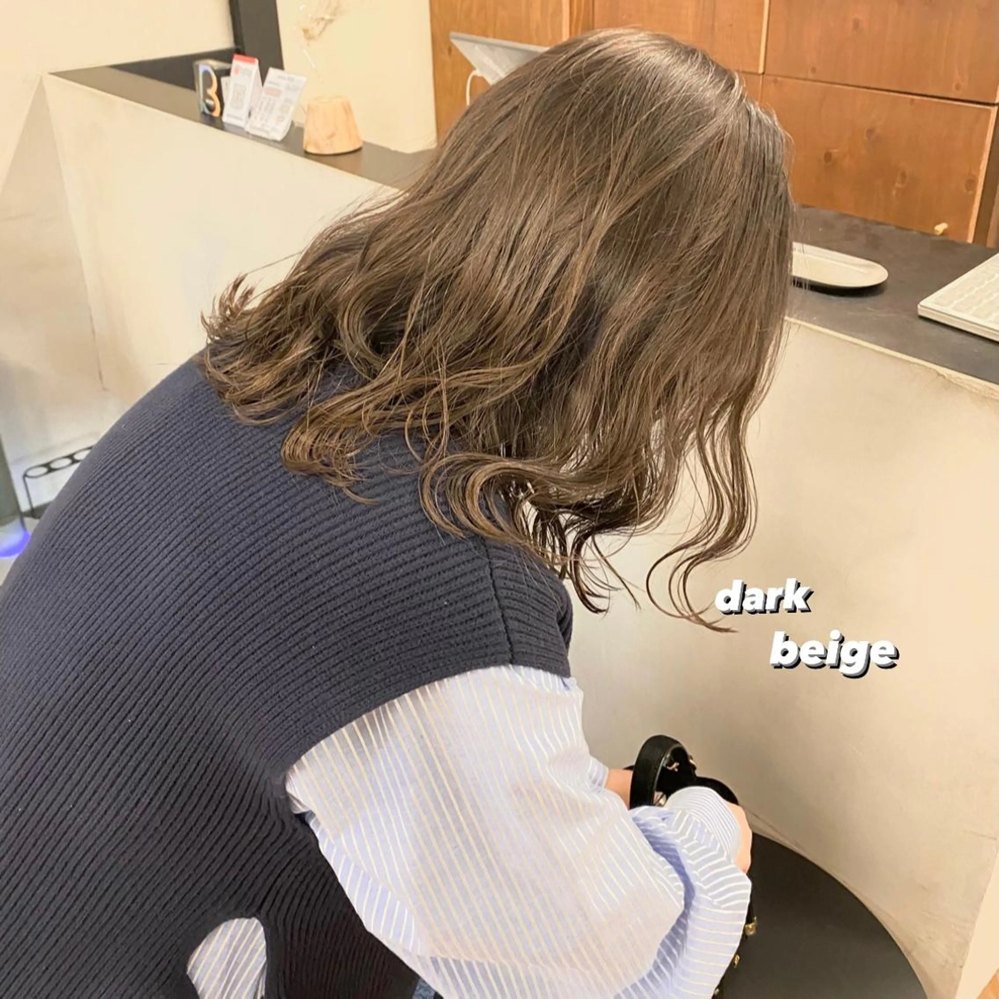 ミディアム カラー パーマ ヘアアレンジ メンズ キッズ ネイル マツエク・マツパ 透明感カラー EMANON梅田店所属・前川 朋香のヘアスタイル