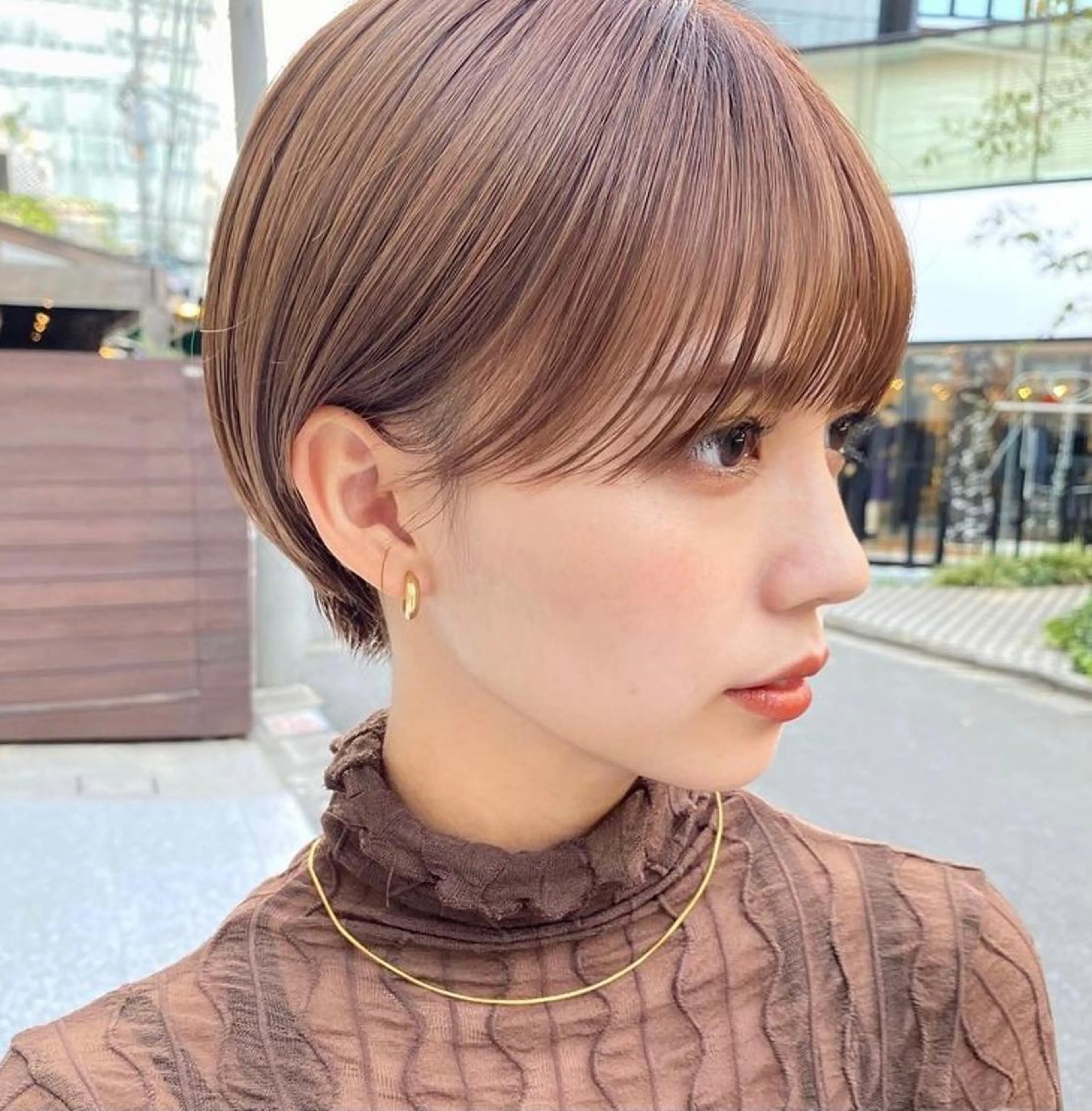 ショート ホリイ ハルカのヘアスタイル