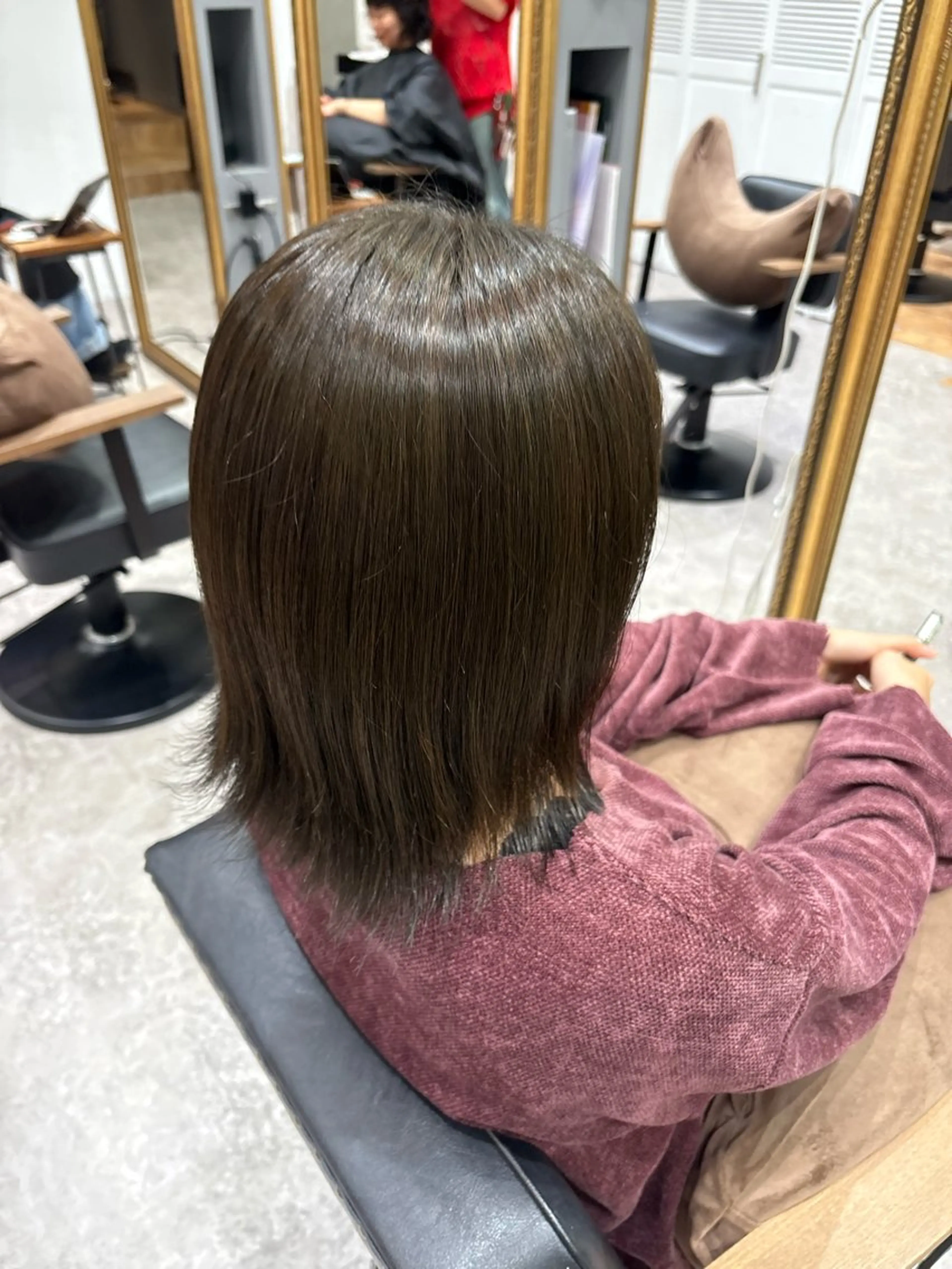 カラーモデル🌟【赤みが気になる方！】オリーブカラー🫒➕クイックトリートメント✨️の写真