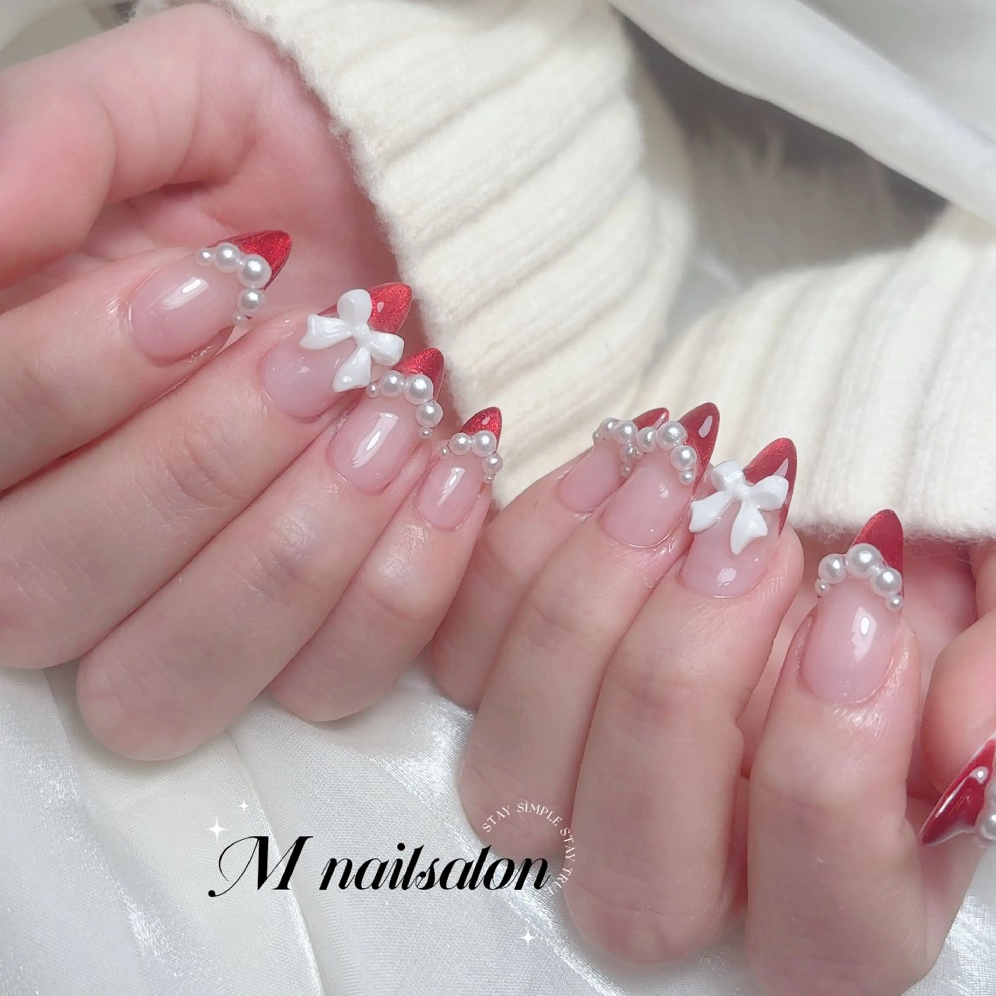 ネイル ハンドネイル M🌷nail 長さだし専門店のネイルデザイン