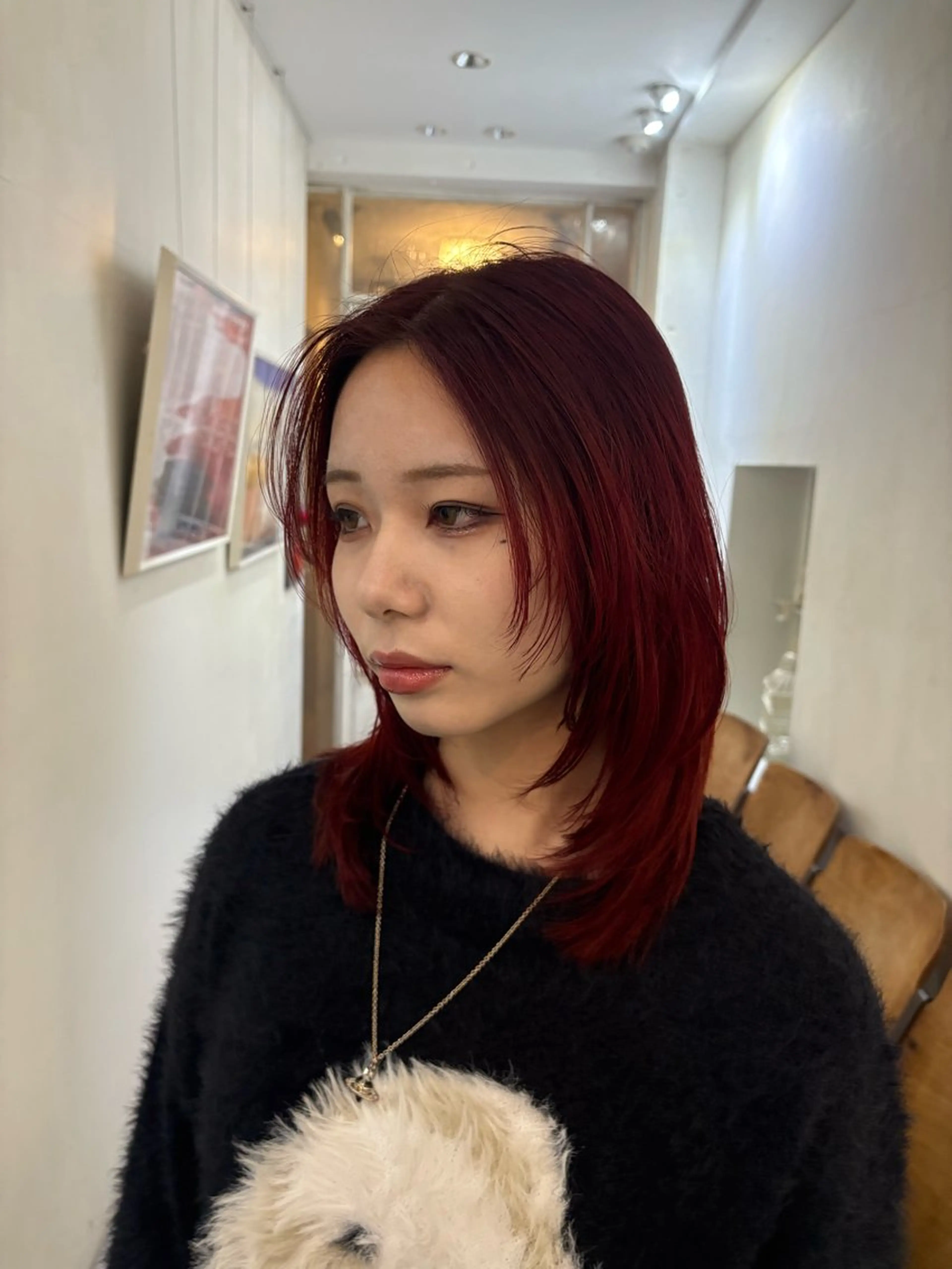 セミロング 顔周りカット レイヤーカット MINX aoyama所属・レイヤーカット/ 管原久遠のヘアスタイル